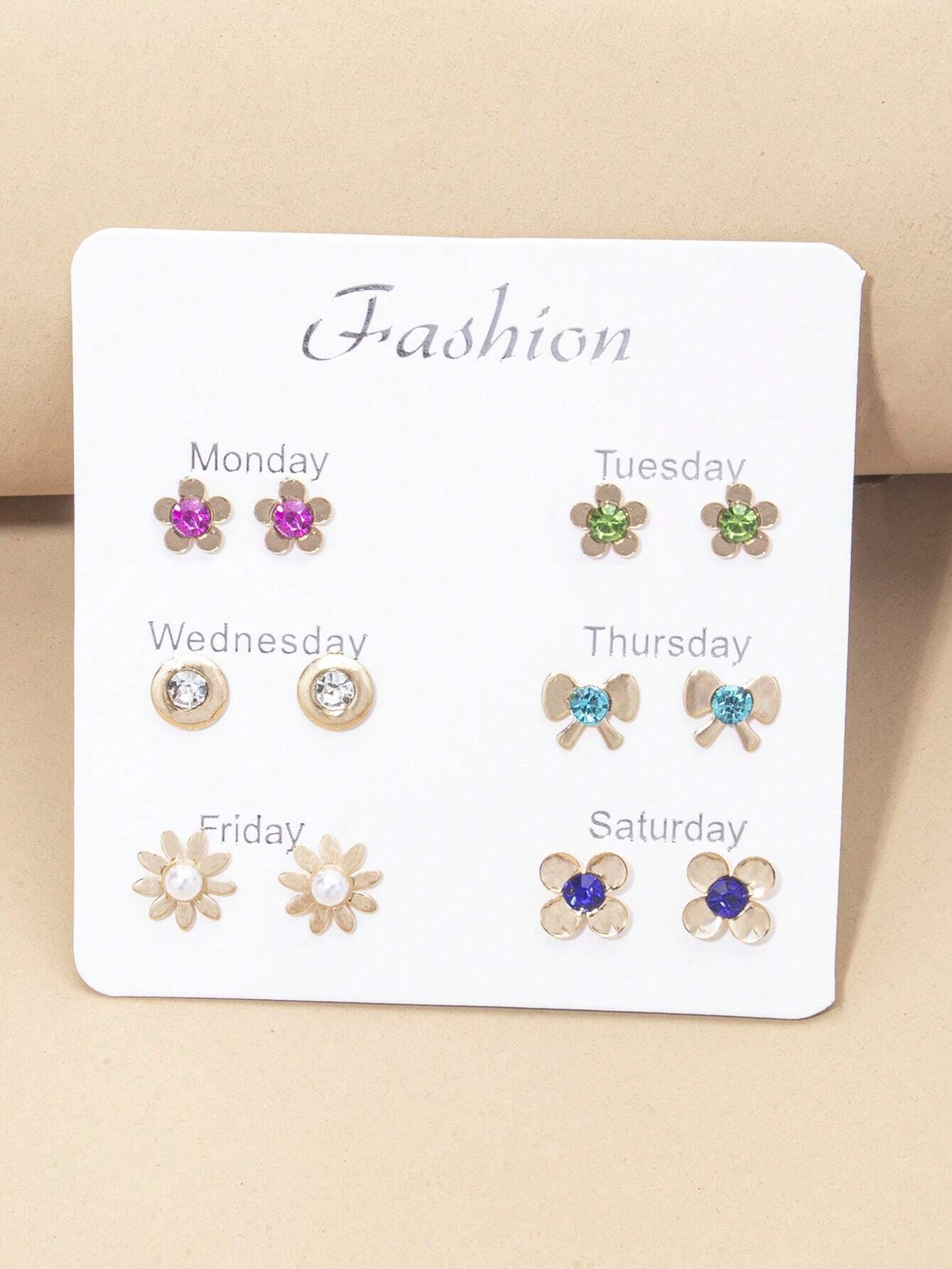 15384 1b-074 Pendientes estilo fresco 12 Pzas