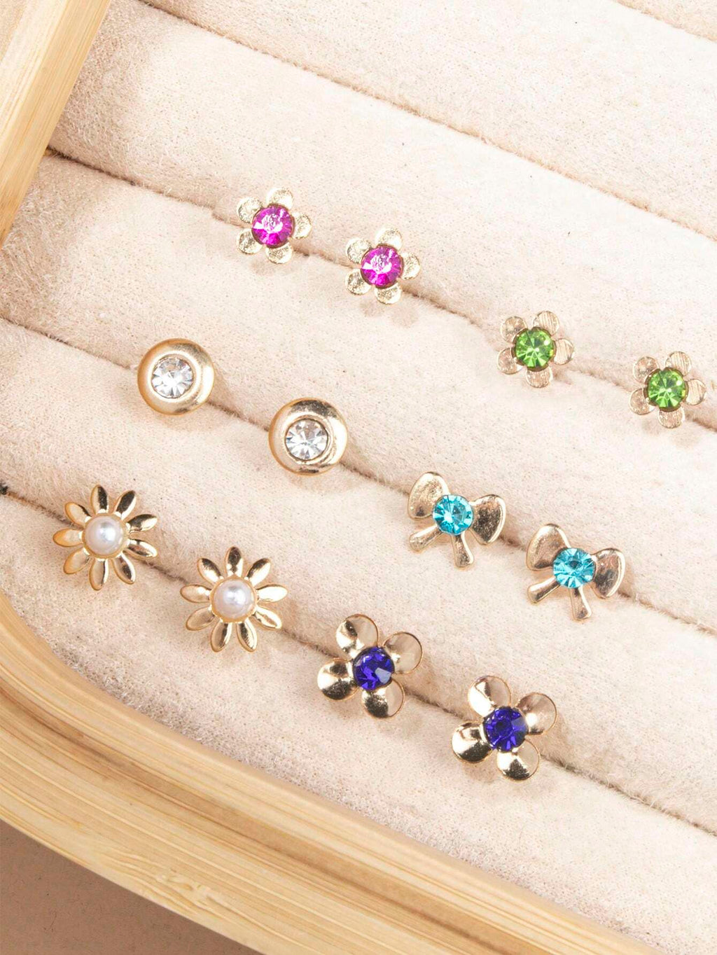 15384 1b-074 Pendientes estilo fresco 12 Pzas