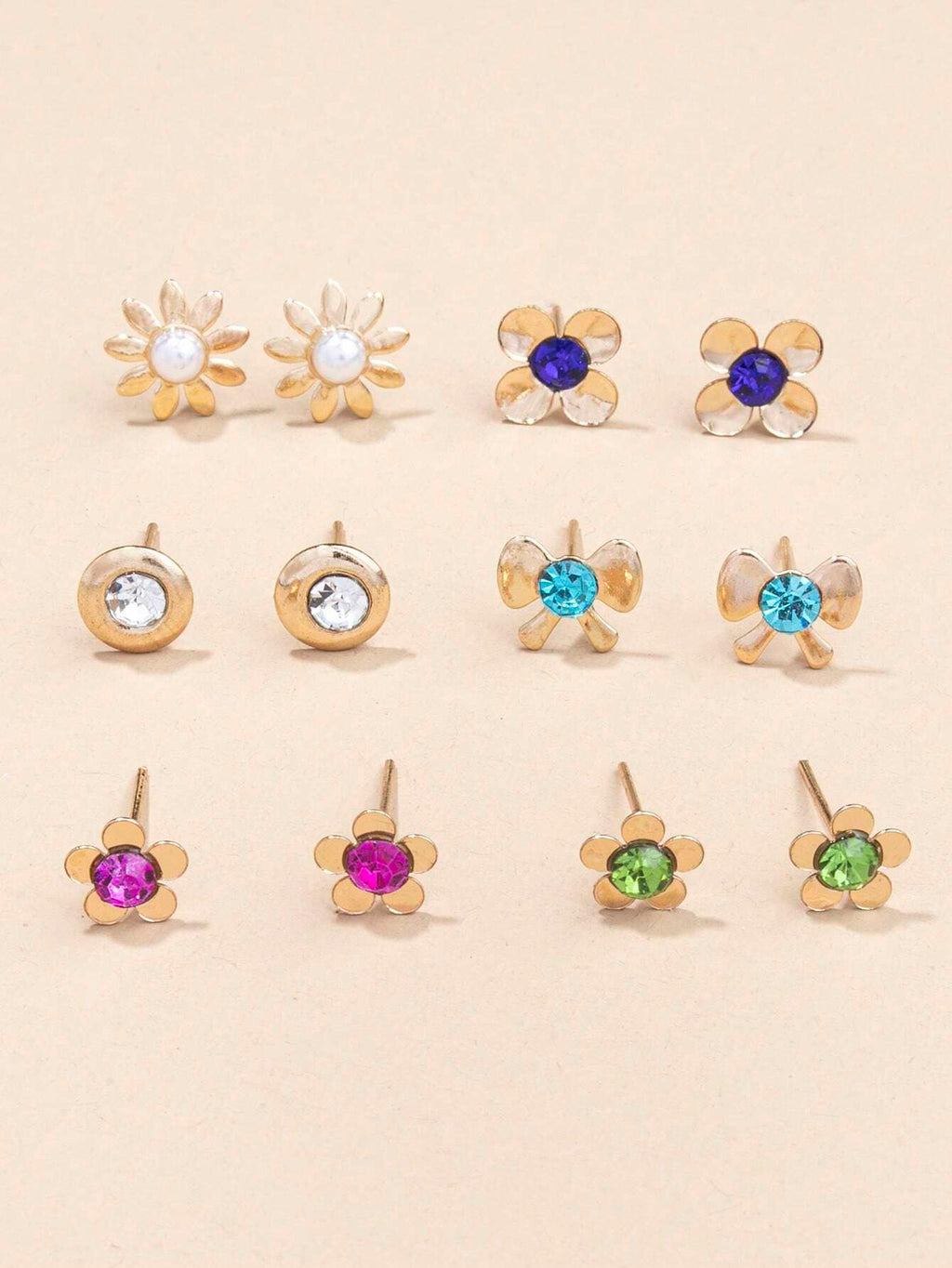 15384 1b-074 Pendientes estilo fresco 12 Pzas