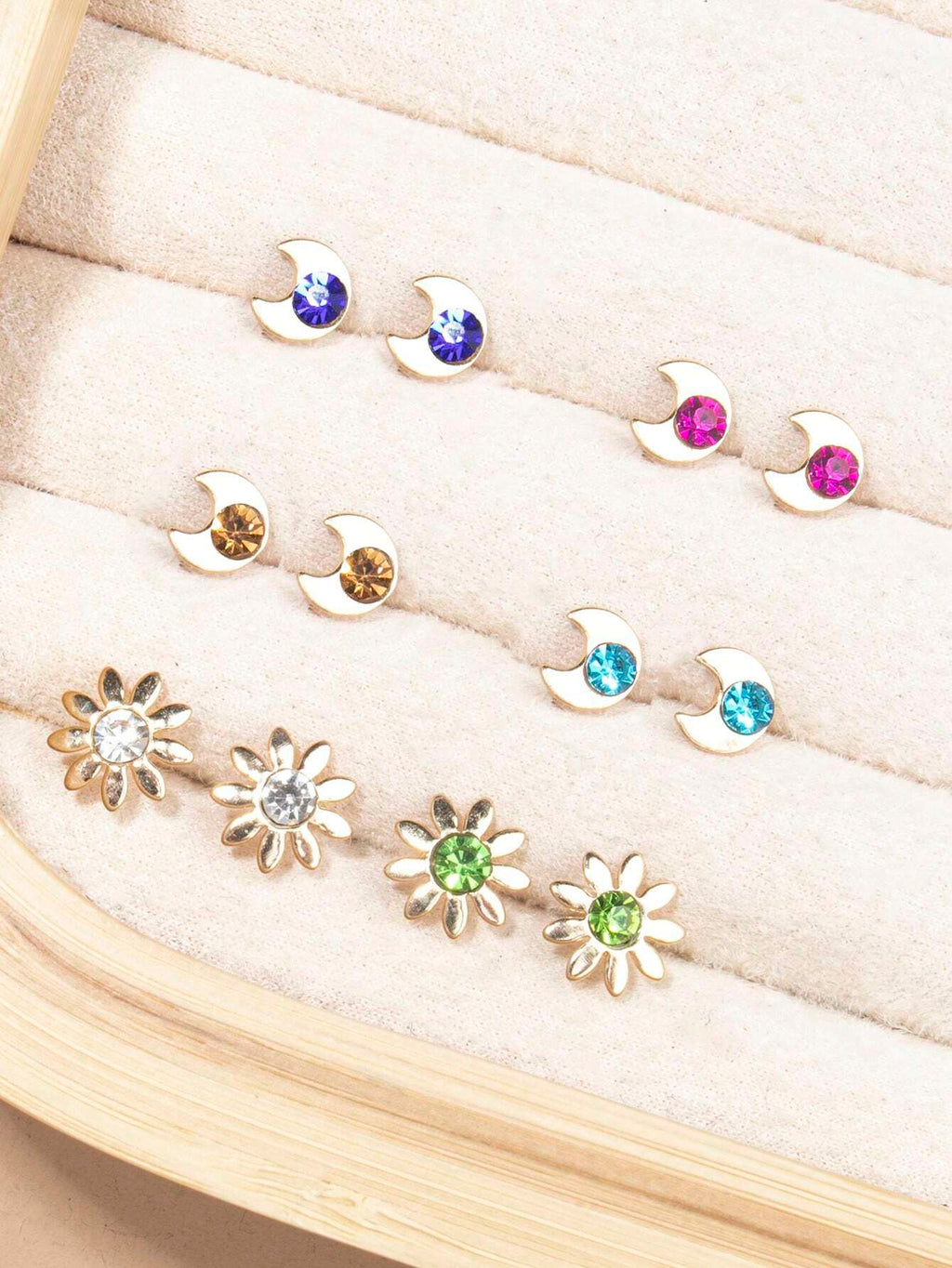 15385 1b-057 Pendientes Multicolor 12 Pares