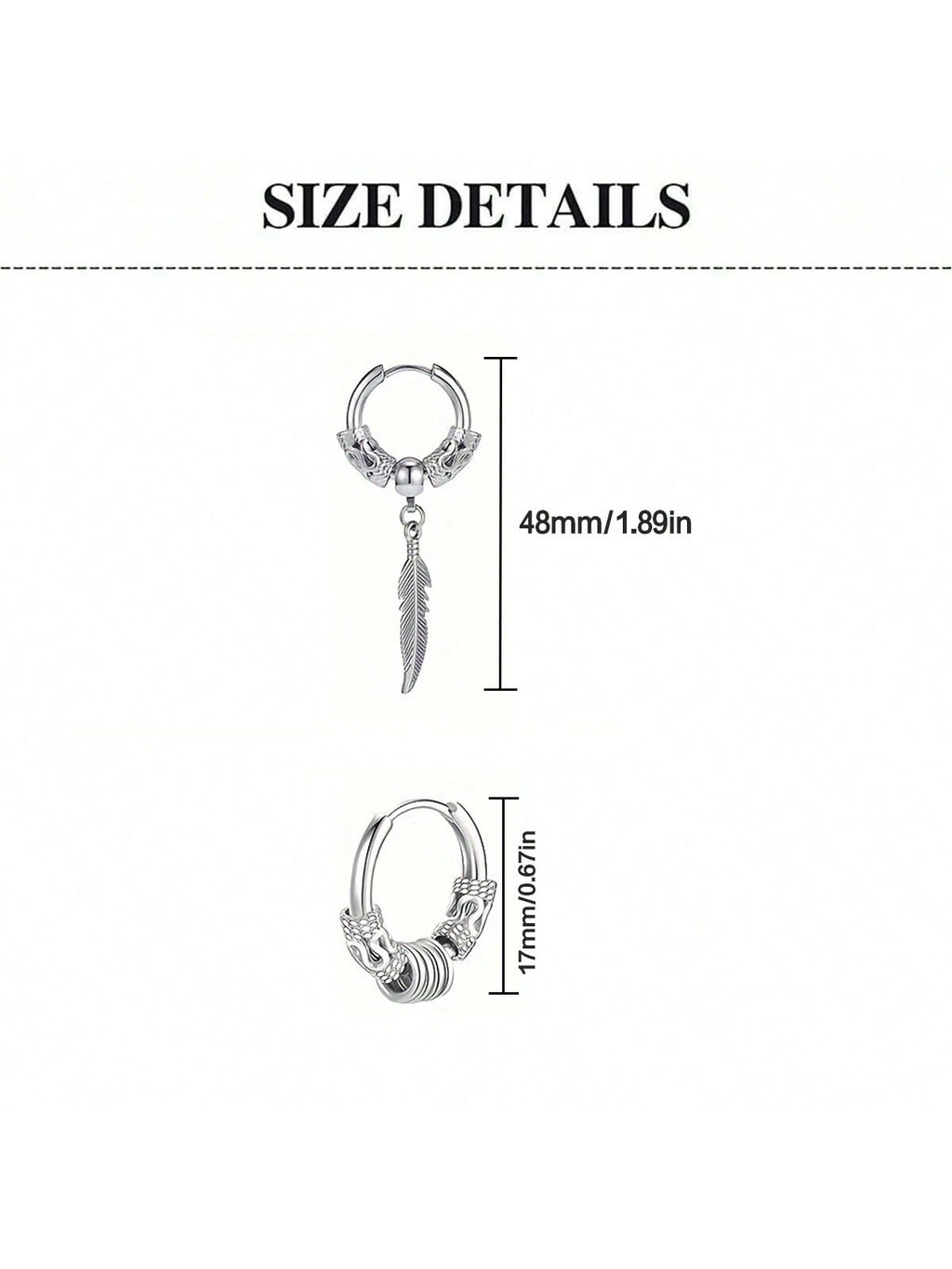 16064 1b-057 Pendientes de moda 4 Pzas