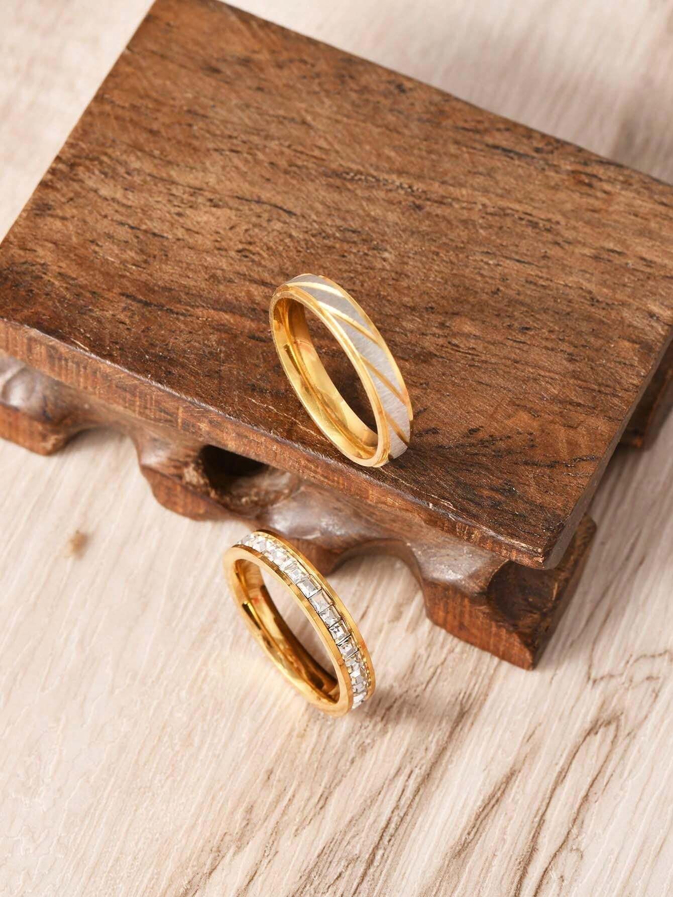 14956 1b-024 Anillos de moda 2 Pzas