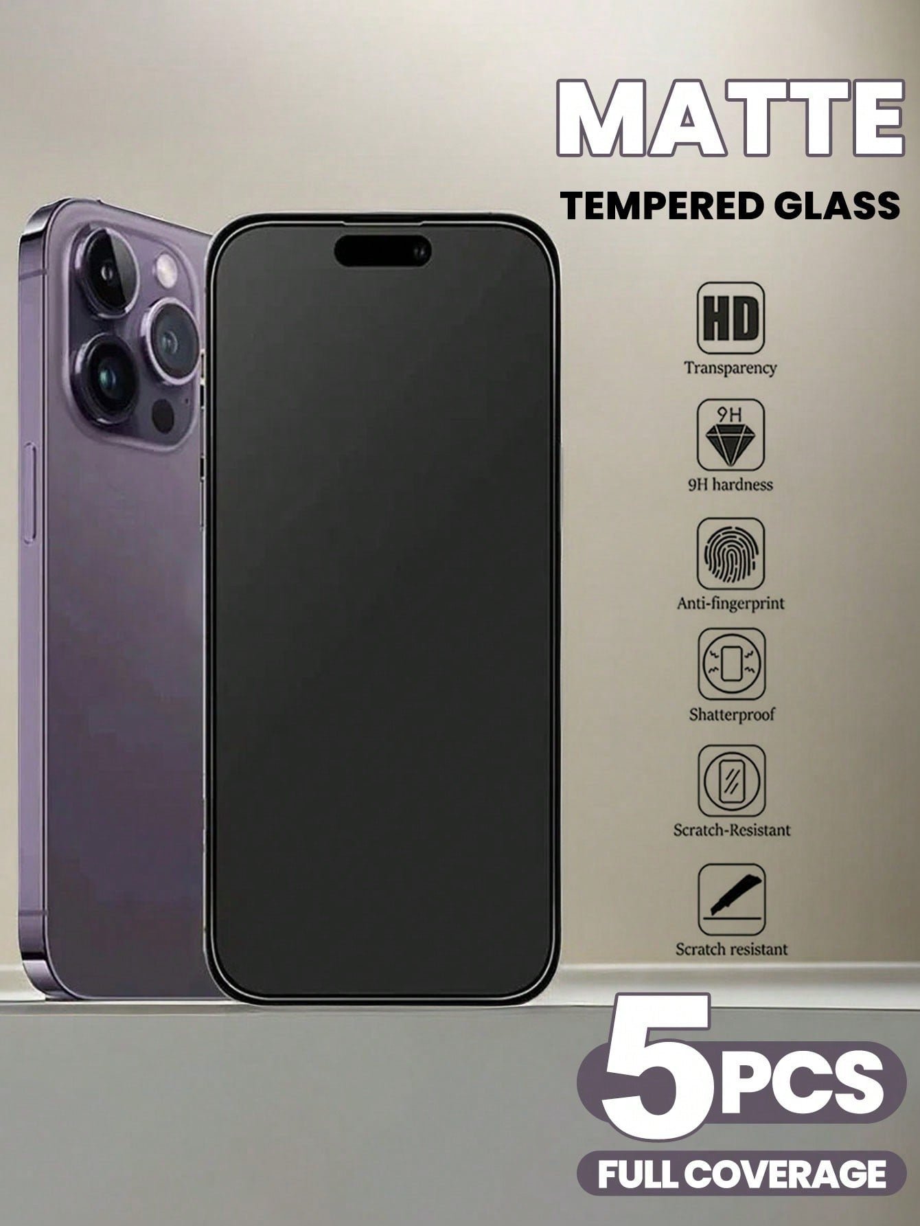 15988 2t-ProPa Protector 4 Pzas de pantalla de vidrio templado mate