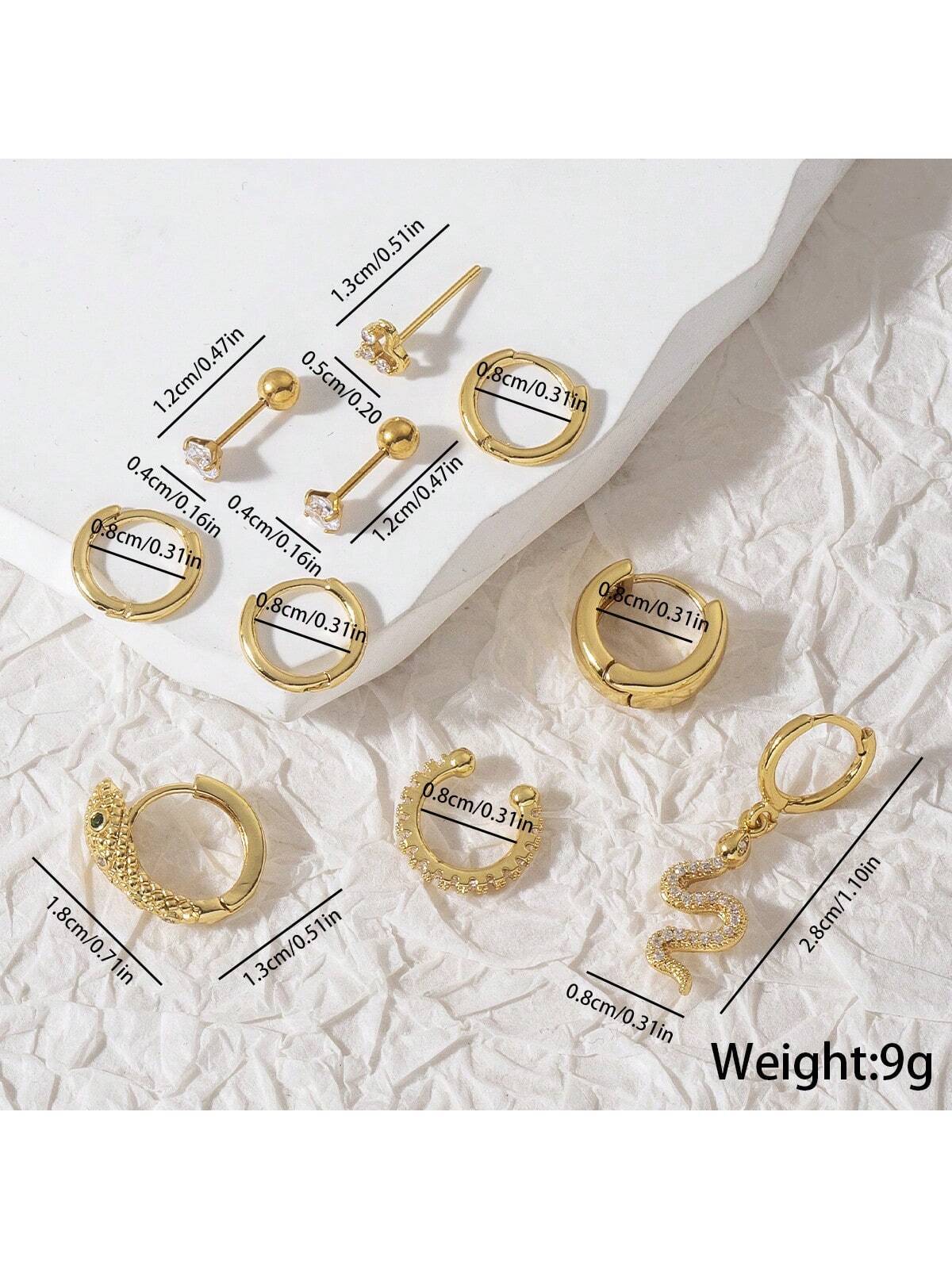 16068 2b-01-03 Pendientes a la moda 10 Pzas