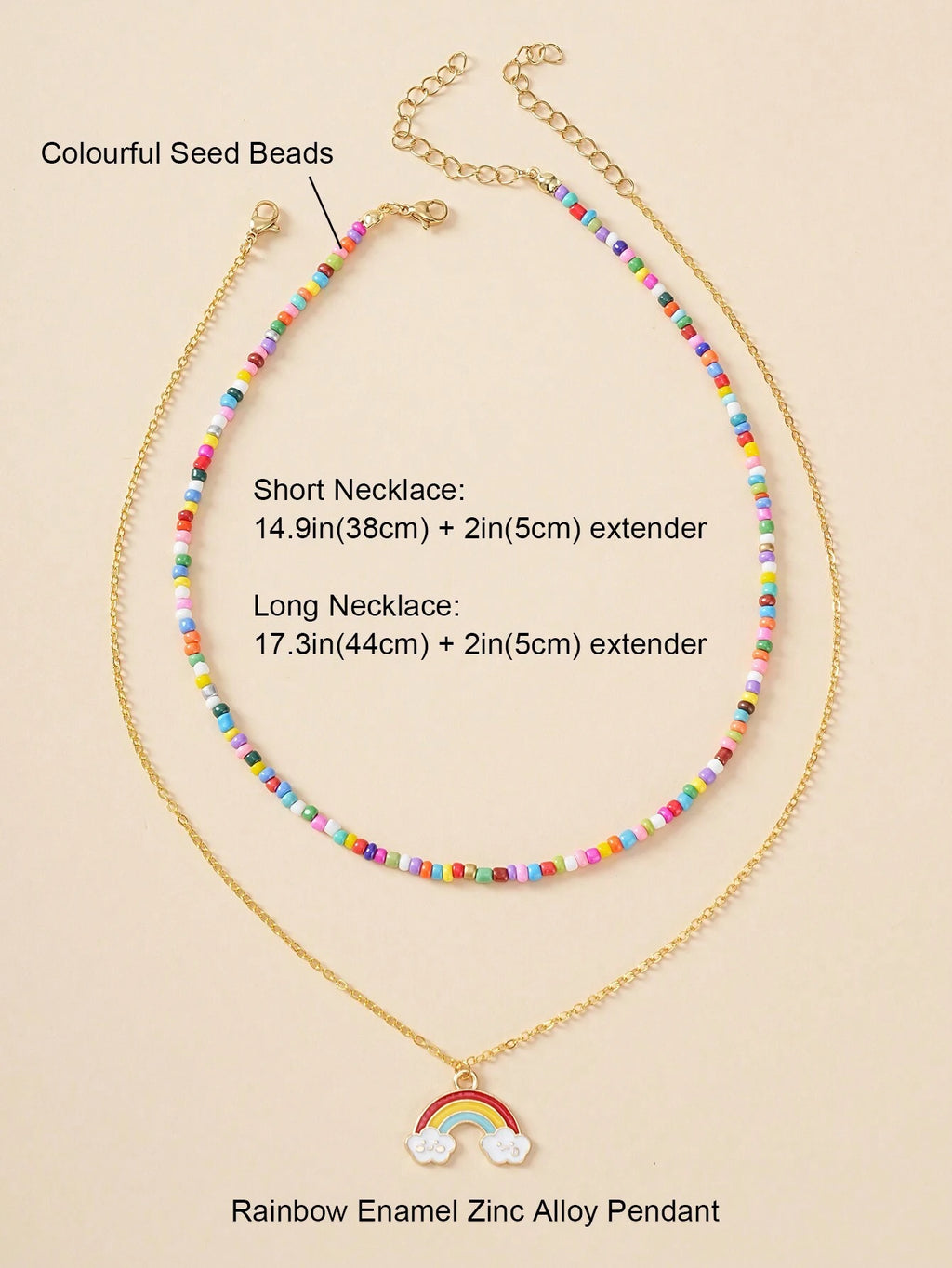16406 1b-02-08 Collar Multicolor 2 Pzas