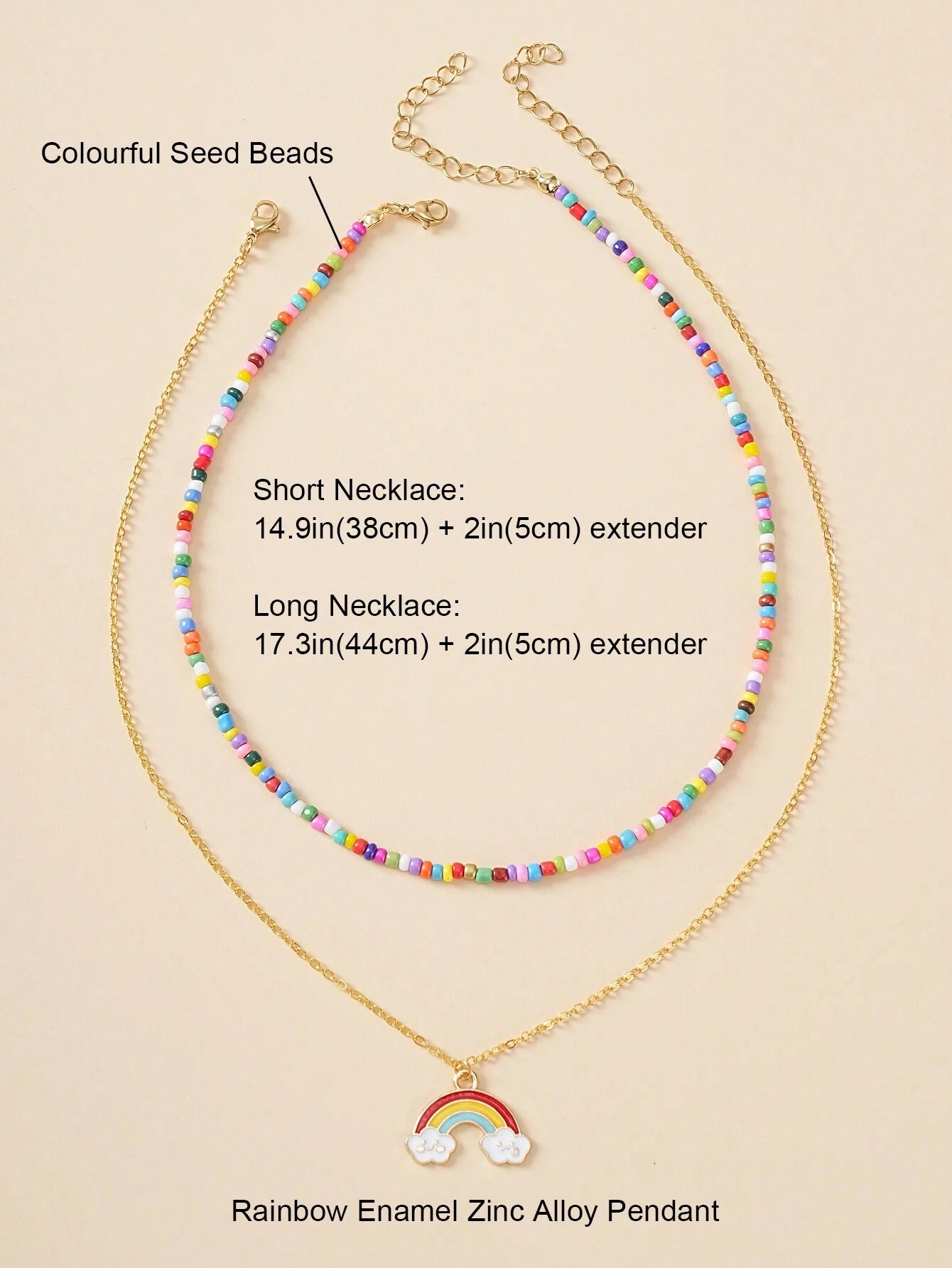 16406 1b-02-08 Collar Multicolor 2 Pzas