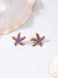 15136 1b-021 Pendientes forma de estrella de mar 1 Par
