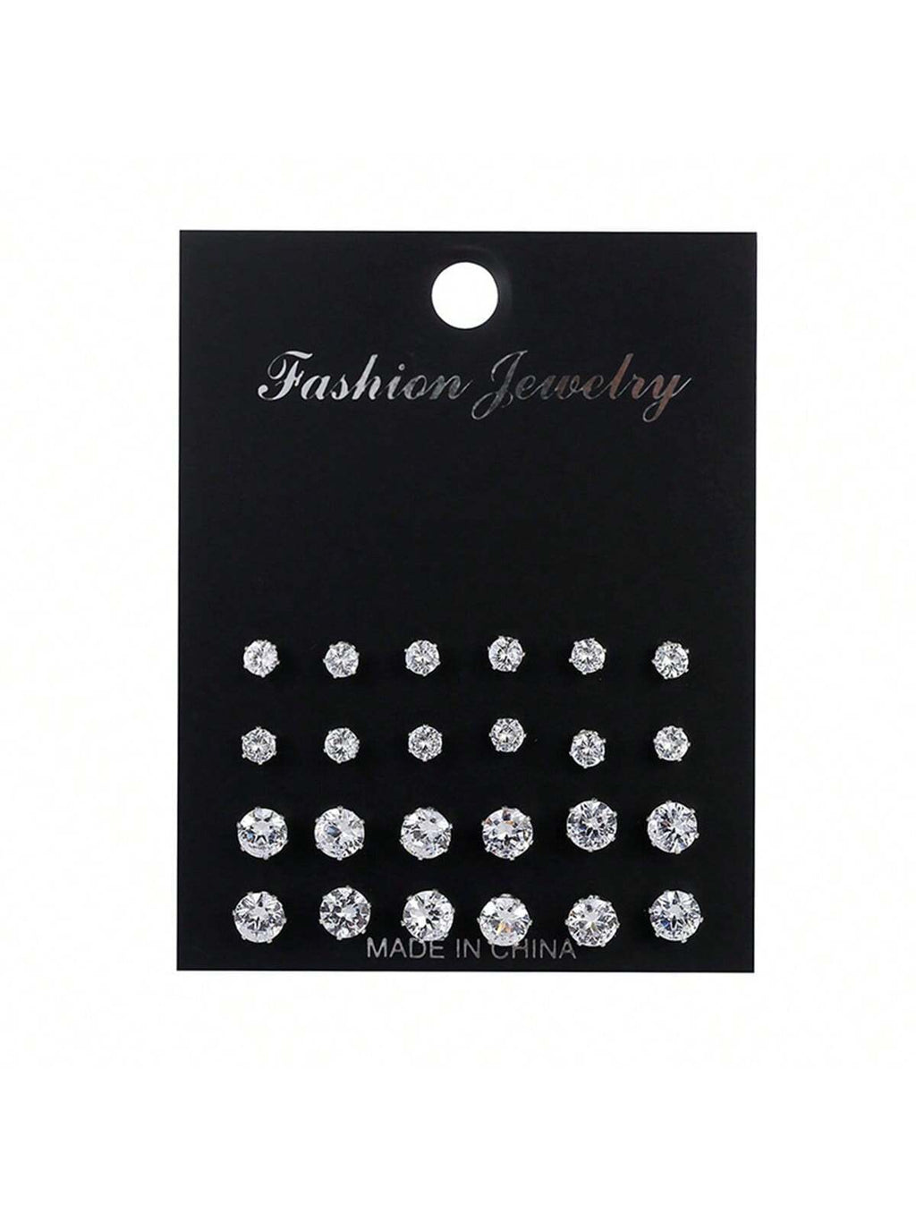 16070 2b-01-04 Pendientes Diamantes de Circonio 24 Pzas