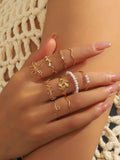 16071 2b-01-03 Anillos de estilo bohemio 10 Pzas