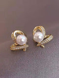 15015 1b-01-08 Aretes de perla en forma de corazón 1 Par