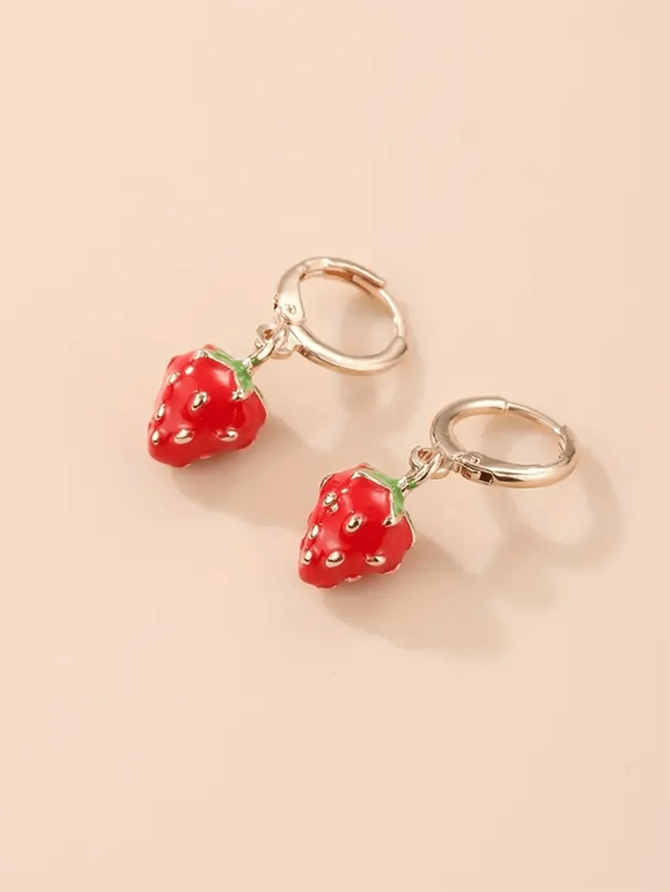 15146 1b-05-01 Pendientes colgantes diseño fresa 1 Par