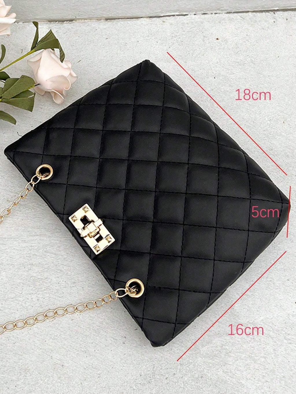 14949 1t-002 Bolso de hombro compacto de cadena con hebilla