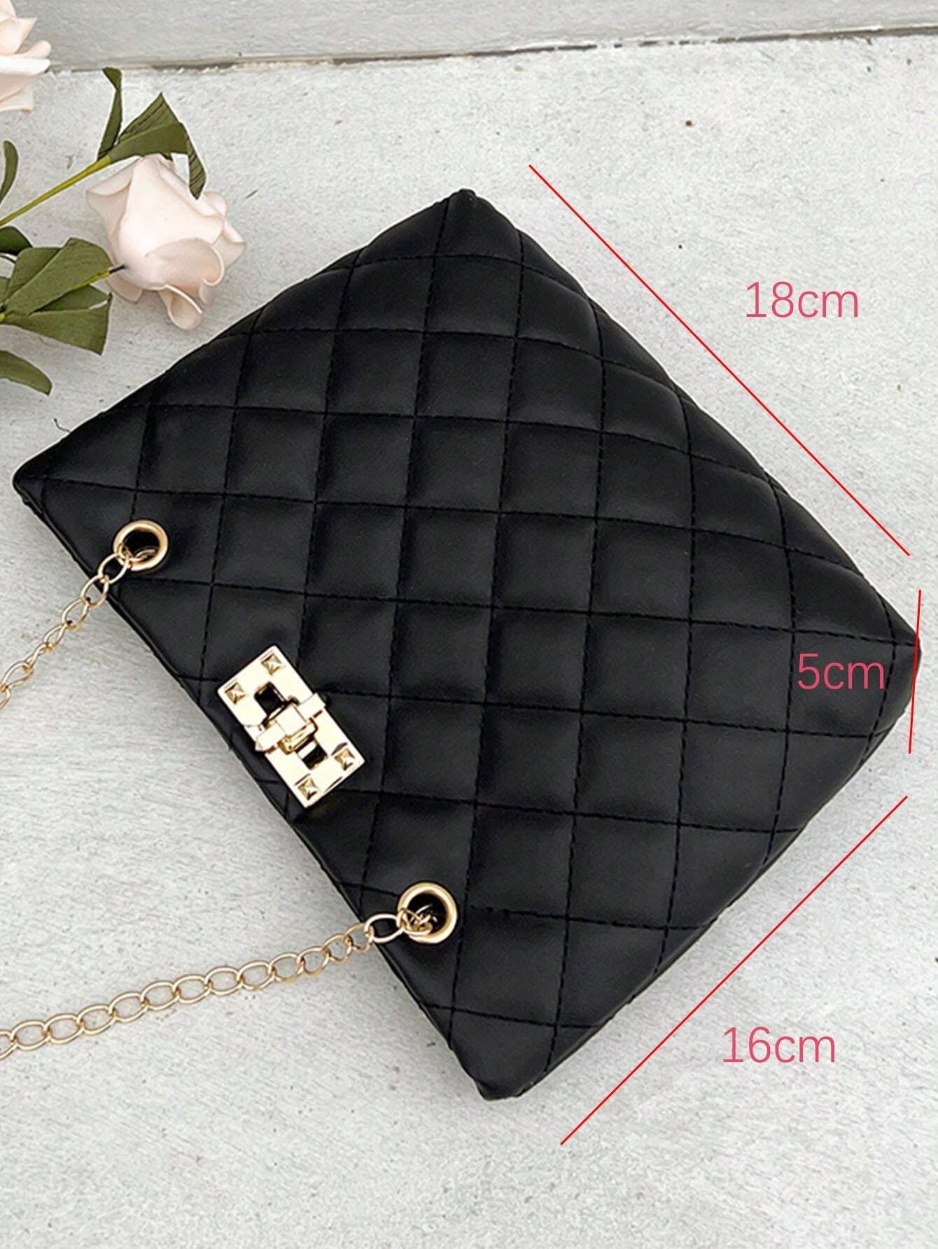 14949 1t-002 Bolso de hombro compacto de cadena con hebilla
