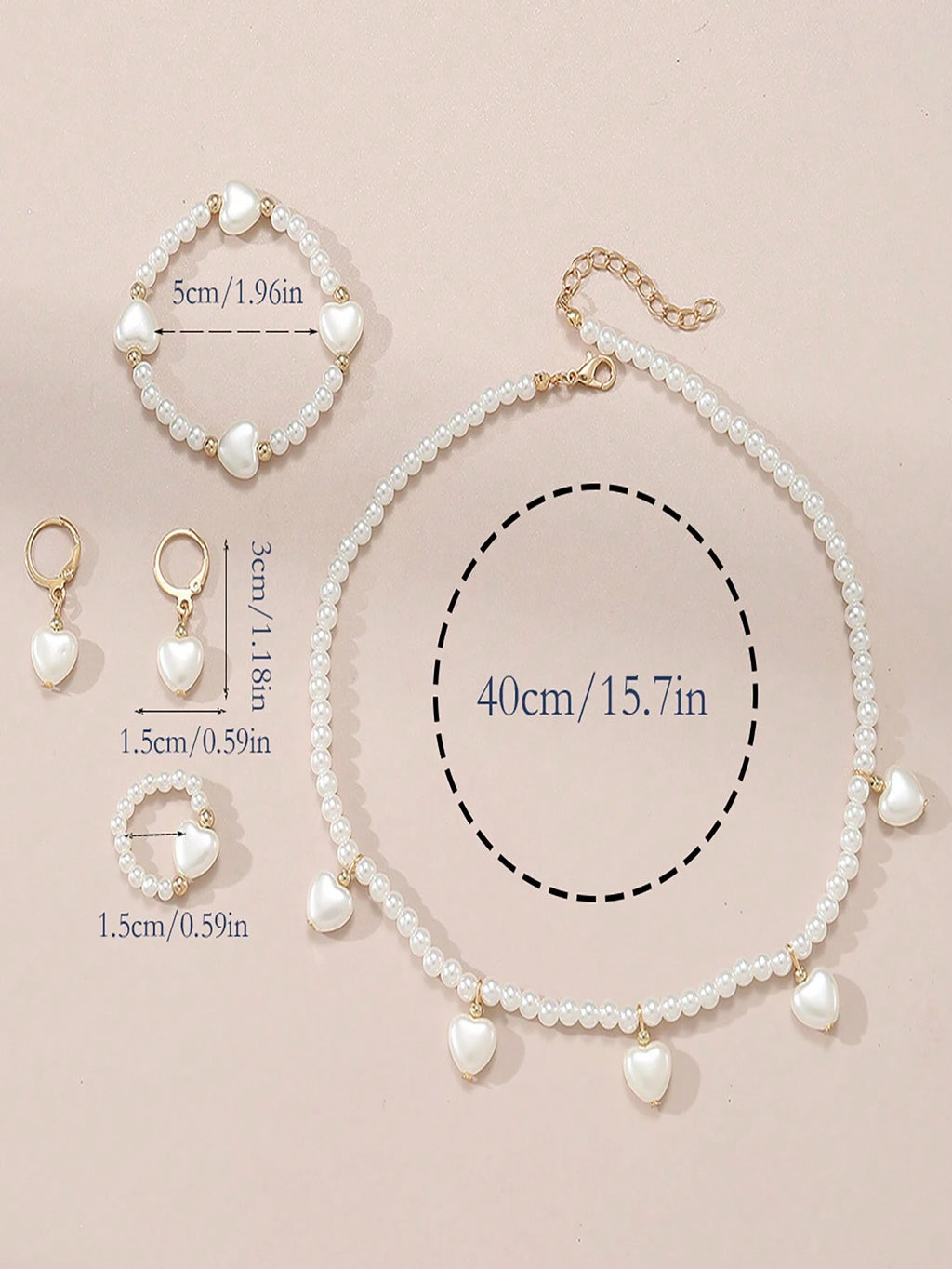 15701 1b-05-08 Set de joyas 5 Pzas