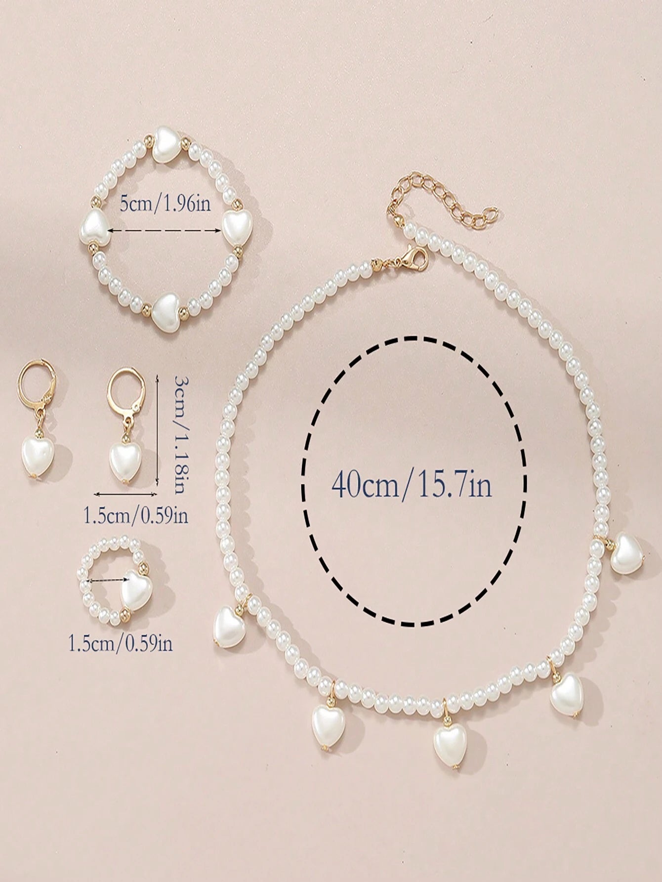 15701 1b-05-08 Set de joyas 5 Pzas