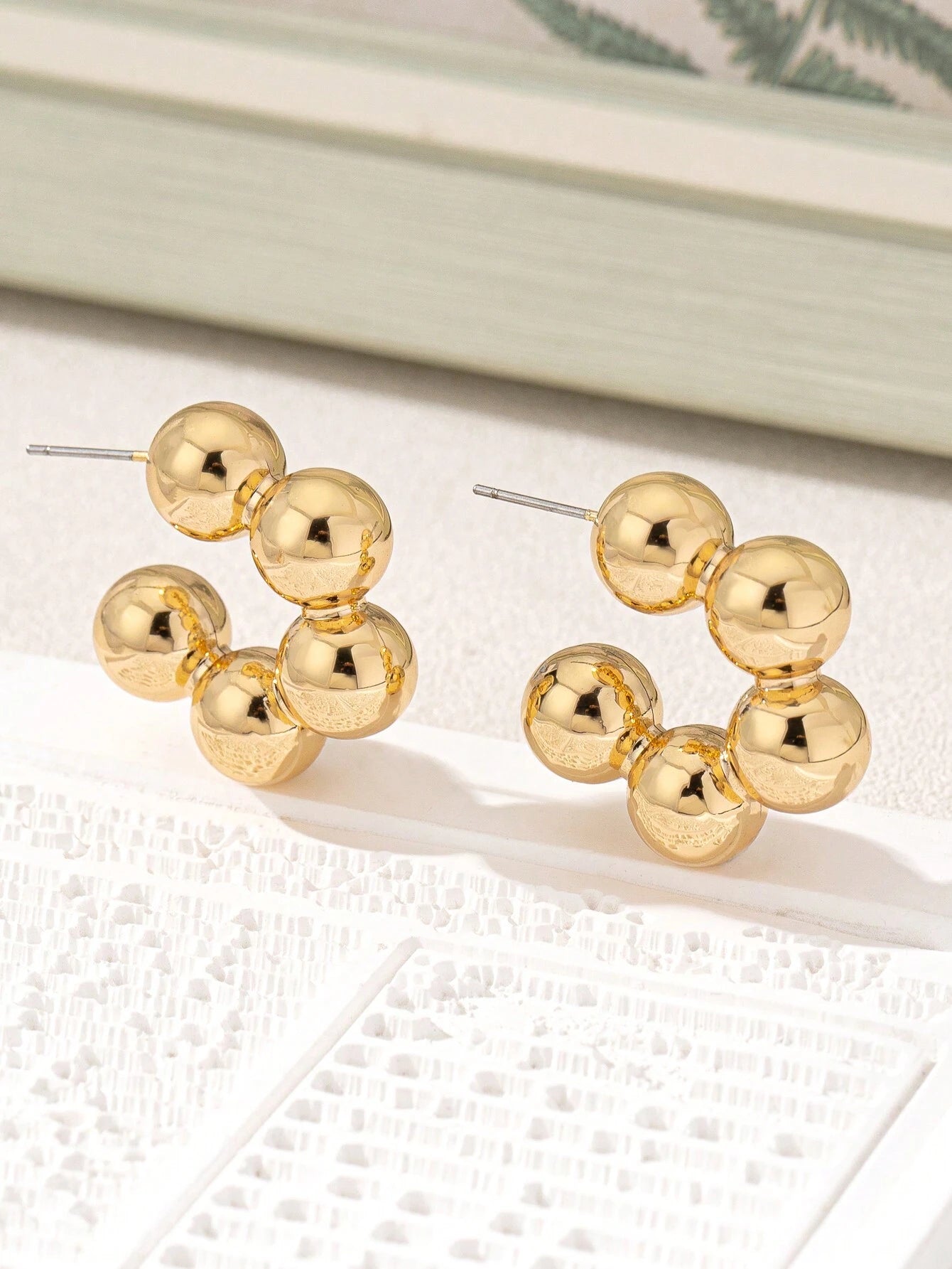 15143 1b-05-17 Pendientes curvo de lujo 2 Pzas