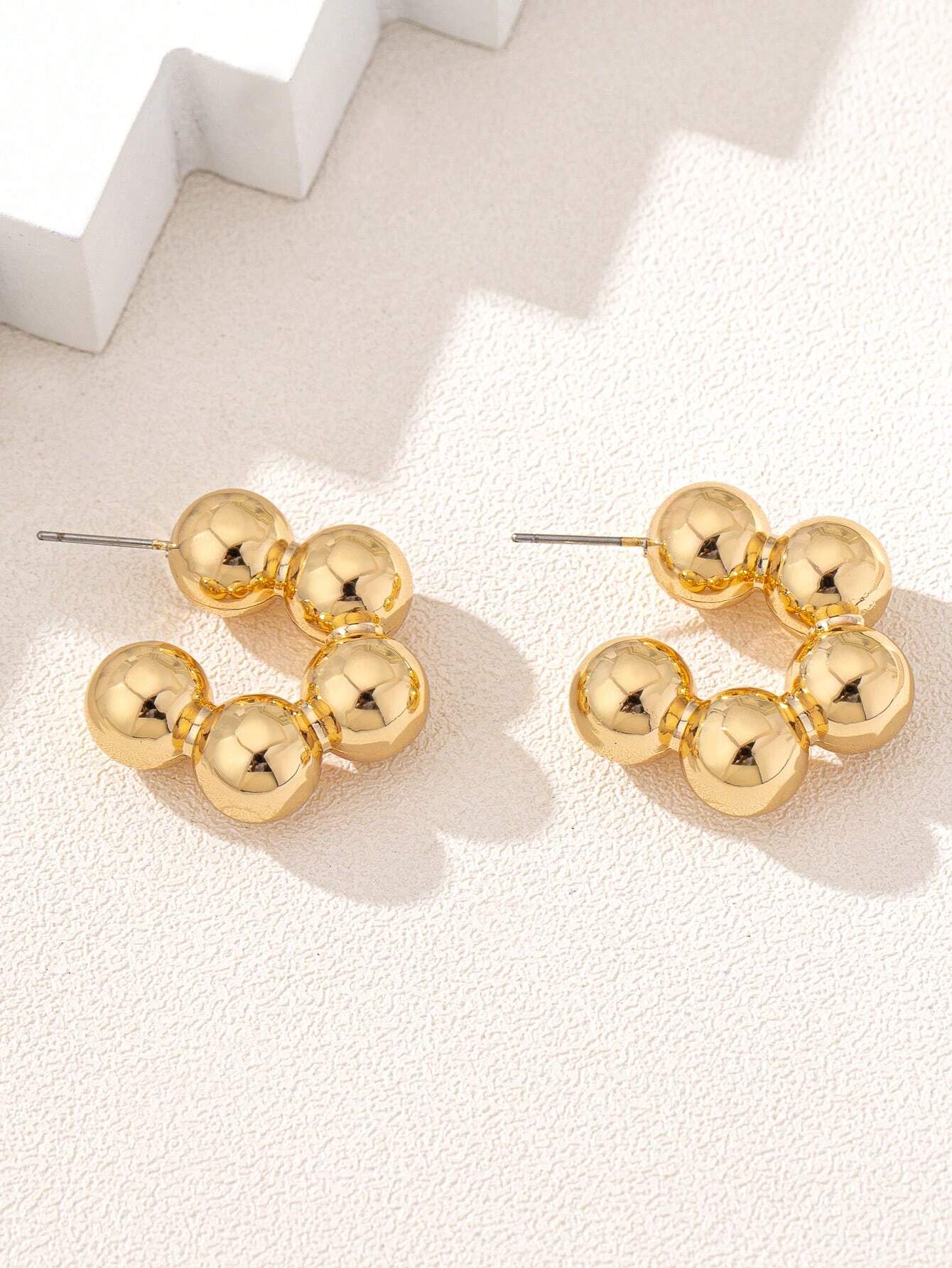 15143 1b-05-17 Pendientes curvo de lujo 2 Pzas