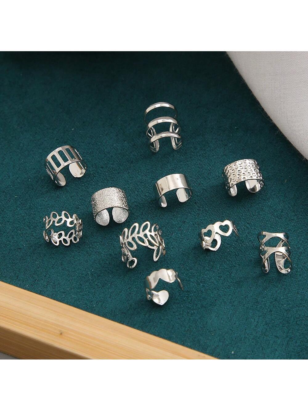 16076 2b-01-05 Conjunto de pendientes con clip 10 Pzas