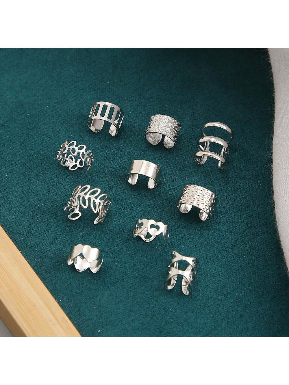 16076 2b-01-05 Conjunto de pendientes con clip 10 Pzas