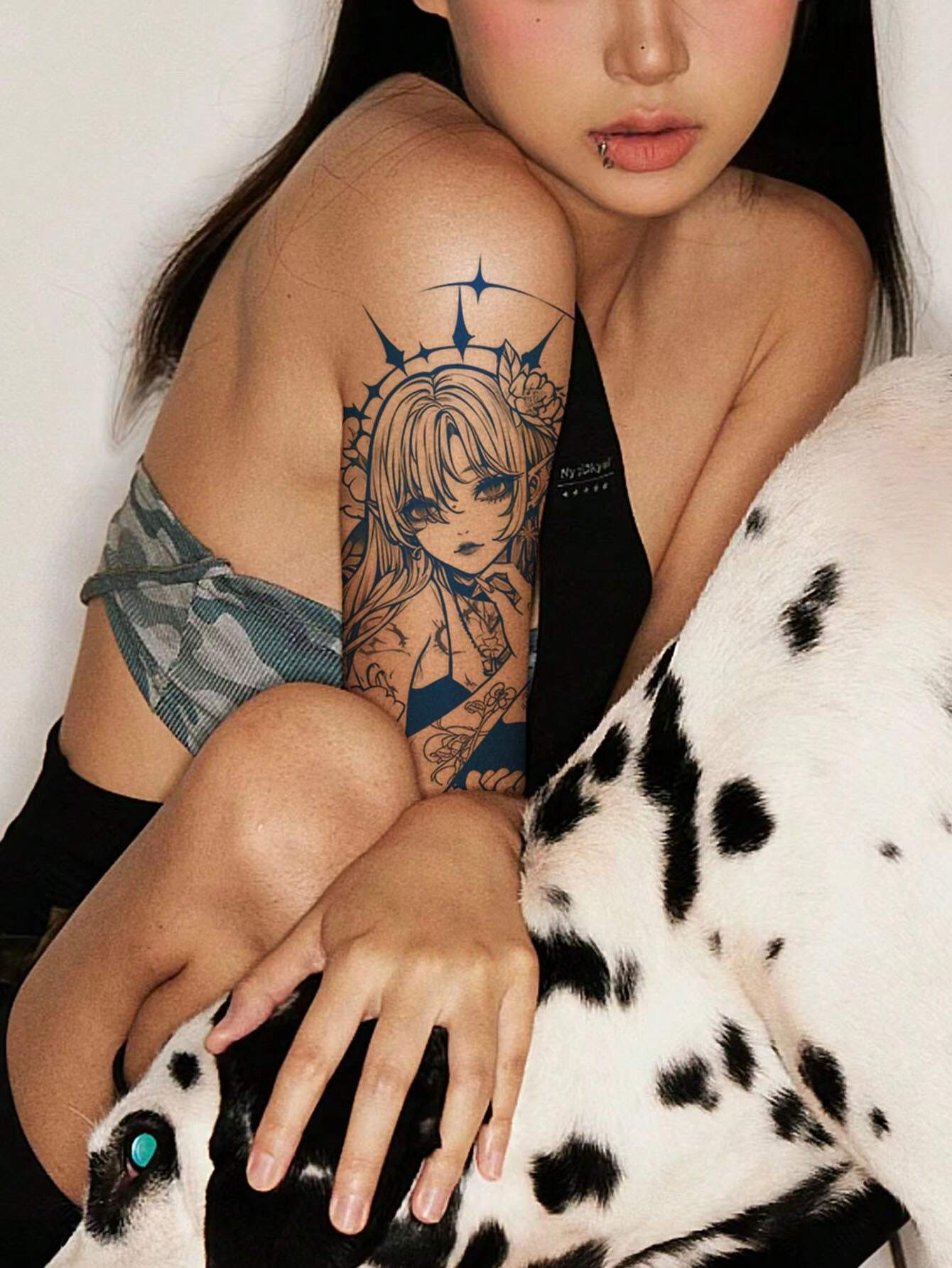 18020 1b-055 Tatuaje estilo anime 1 Pza