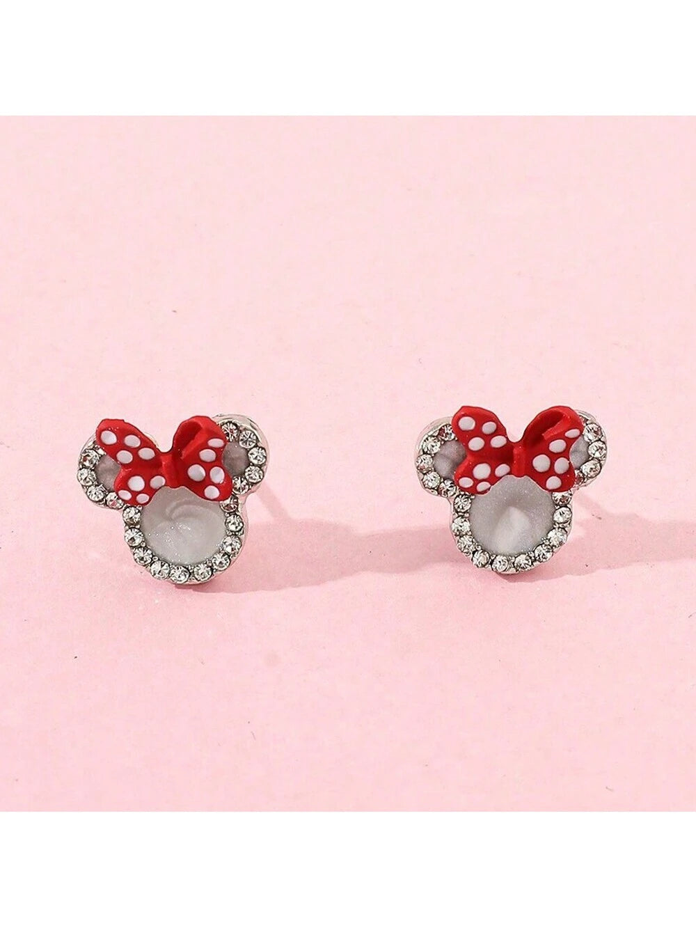 14330 1b-023 Aretes de Minnie Mouse 1 Par