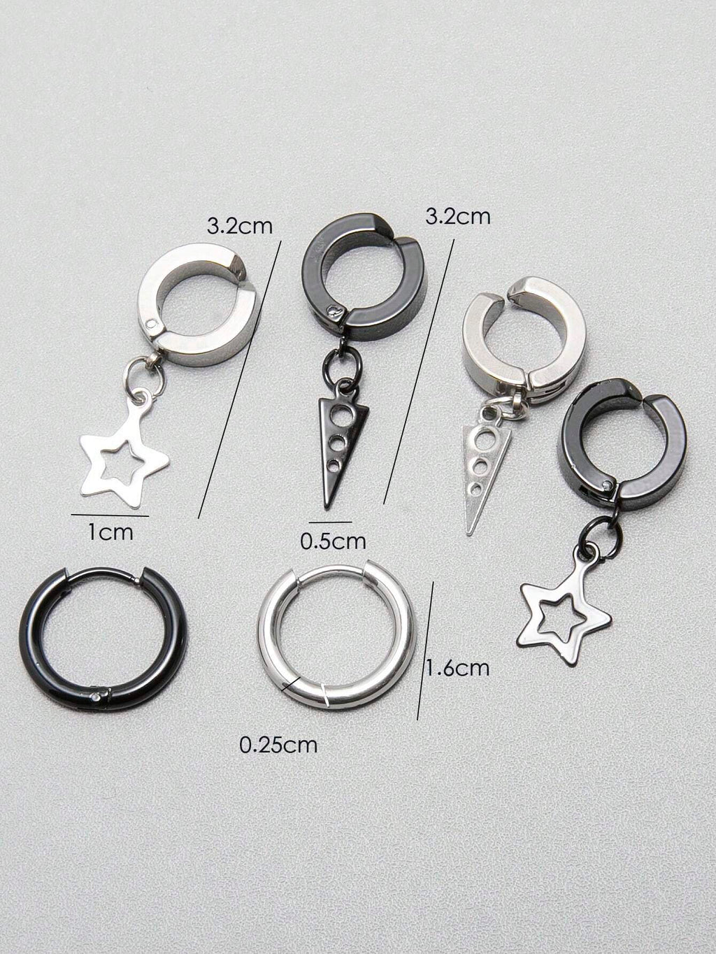 16078 1b-036 Pendientes Moda 6 Pzas