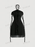 18209 1a-051 Vestido con cuello de halter 1 Pza