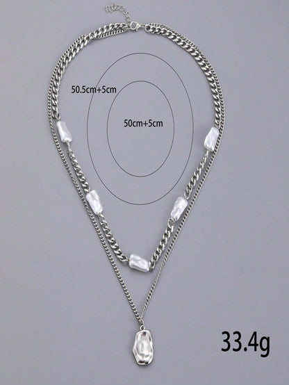 16413 1b-048 Collar con perlas 1 Pza