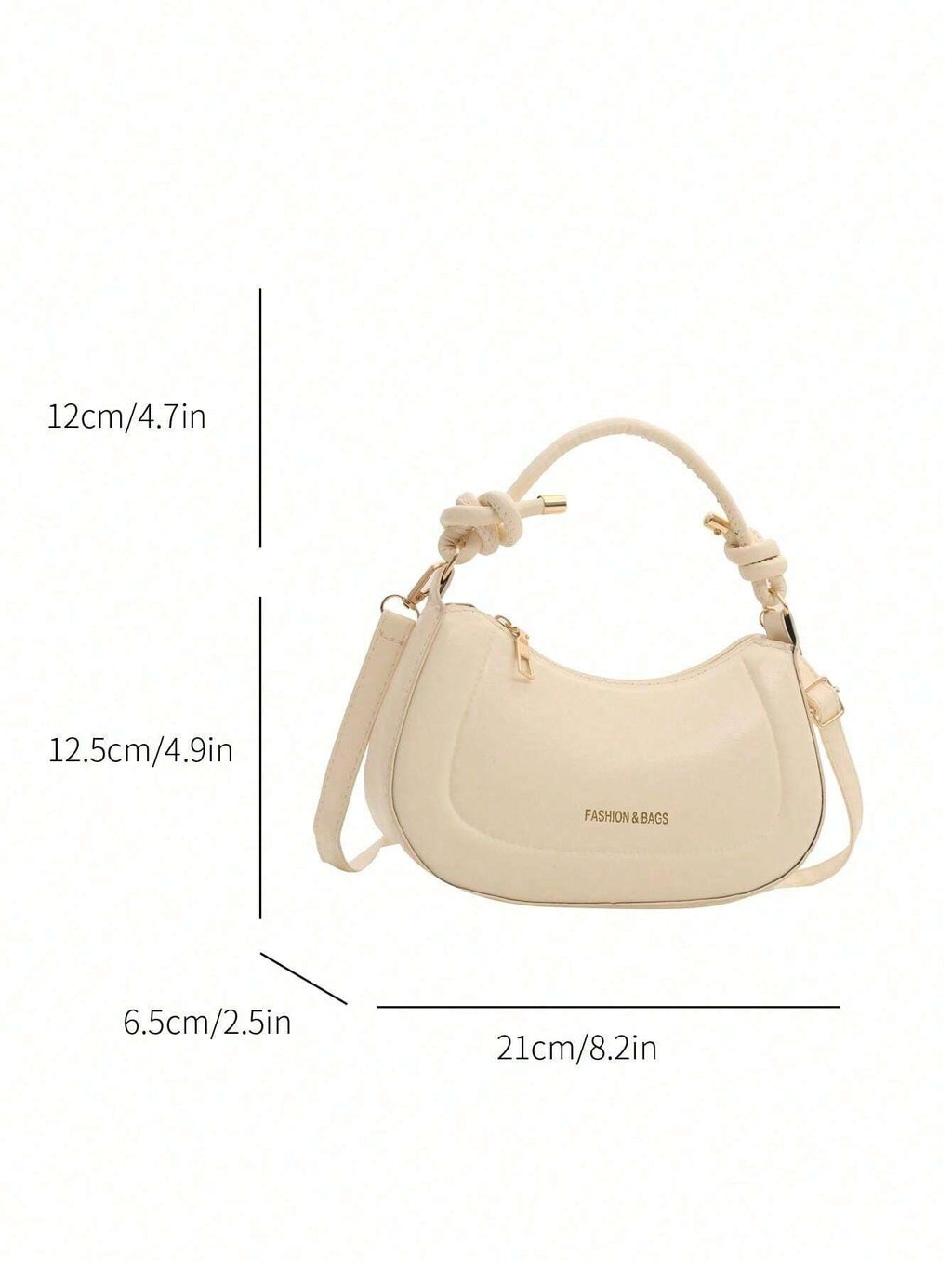 14922 1c-02-09 bolso de mano y de hombro de PU informal con correa ajustable