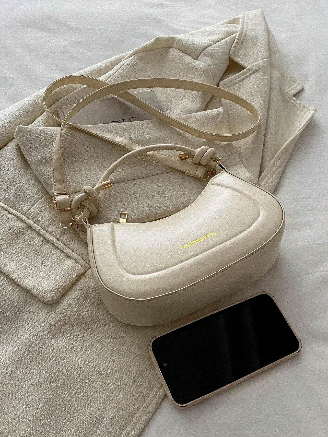 14922 1c-02-09 bolso de mano y de hombro de PU informal con correa ajustable