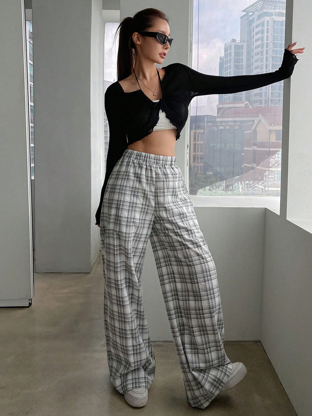 16250 1a-026 Pantalones diseño a cuadros 1 Pza