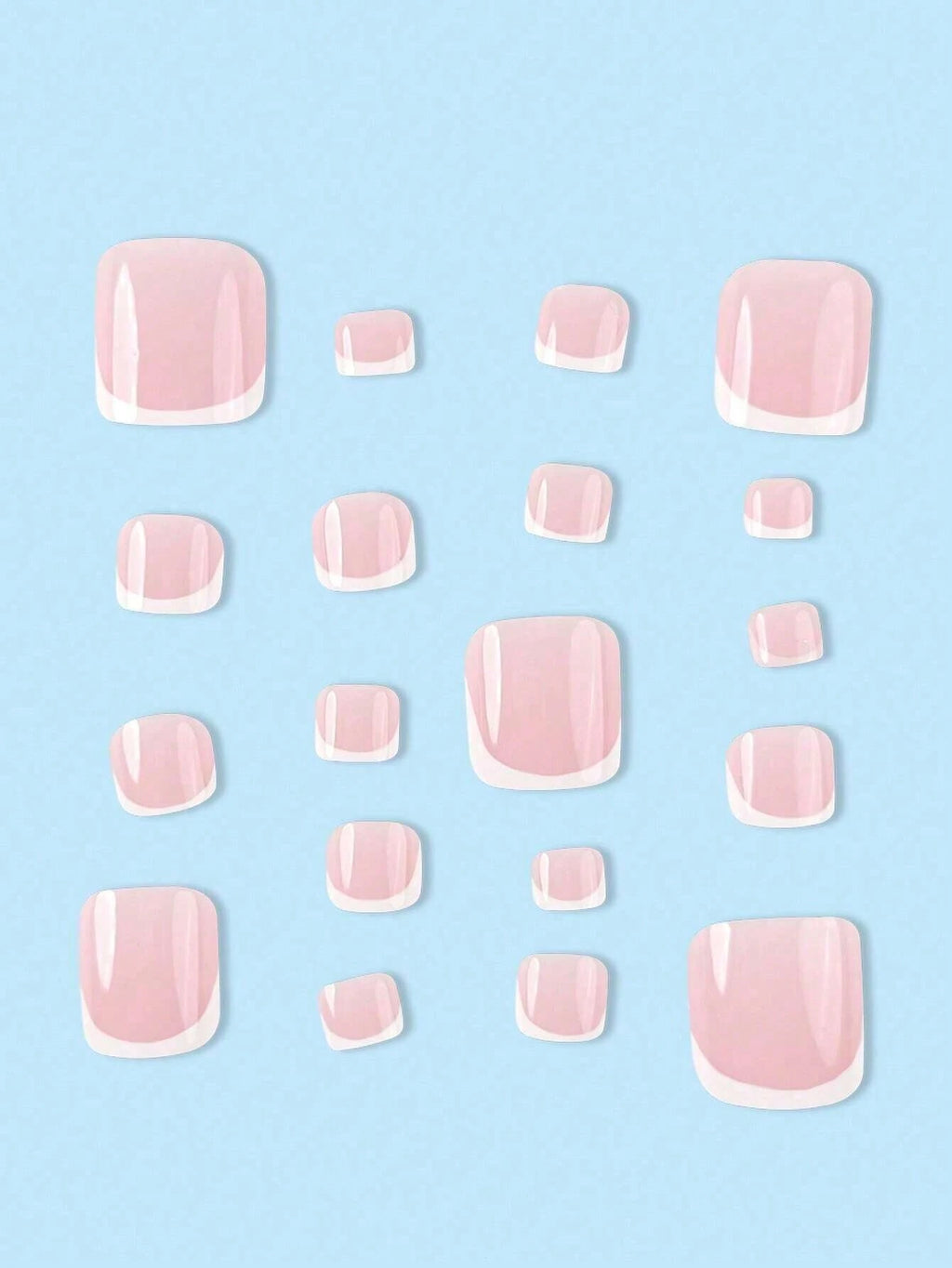 18534 1b-068  Uñas postizas para los dedos de los pies 24 Pzas