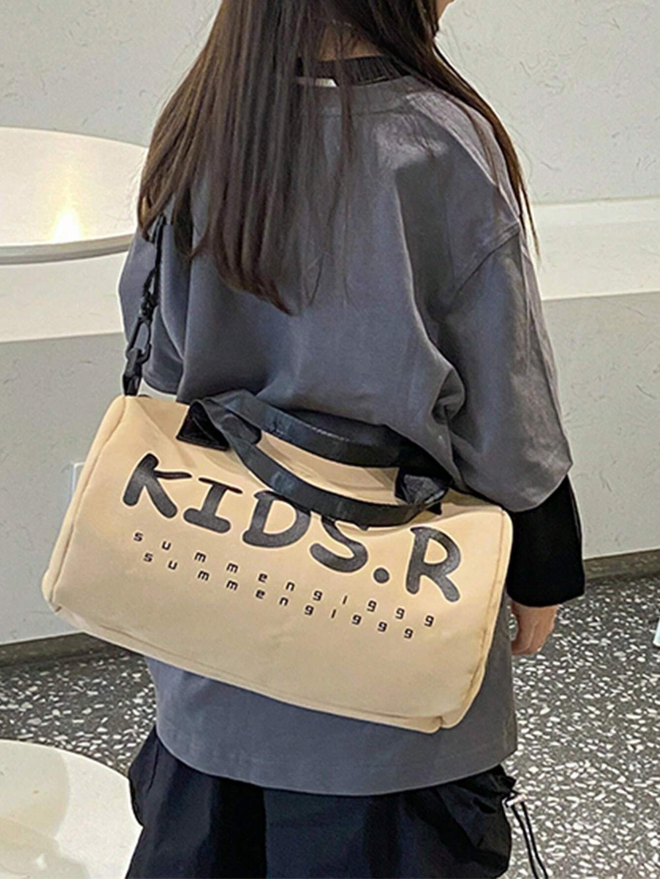 14951 1c-02-13 Bolso de moda con impresión de letras súper genial