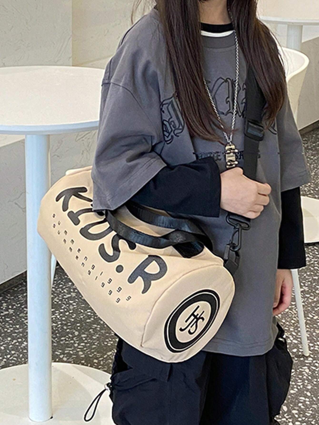 14951 1c-02-13 Bolso de moda con impresión de letras súper genial