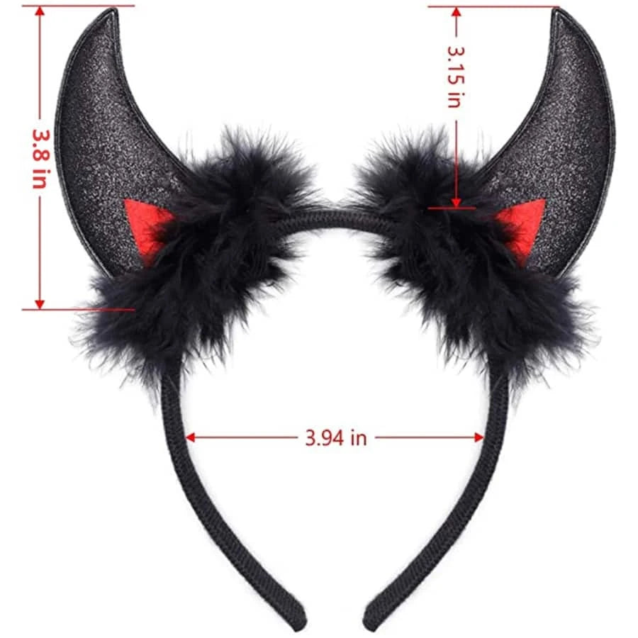 15040 2c-01-01 Diadema con cuernos de diablo para Halloween