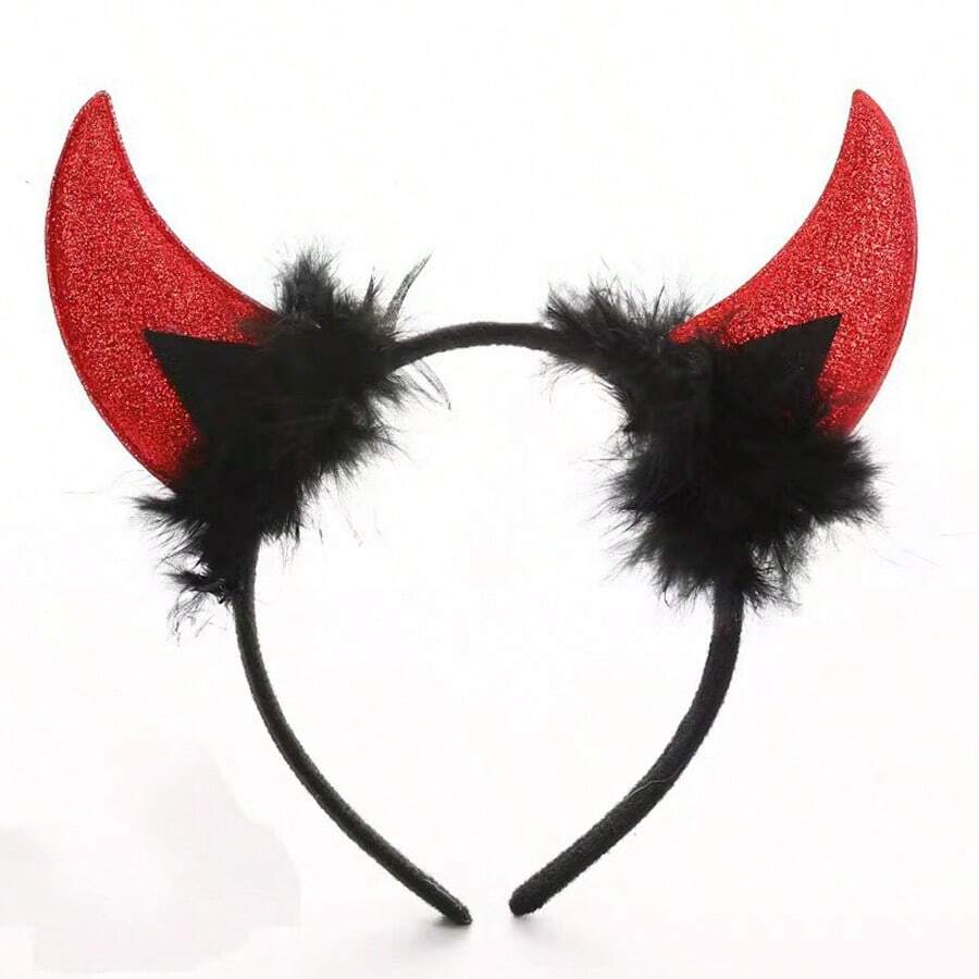 15040 2c-01-01 Diadema con cuernos de diablo para Halloween