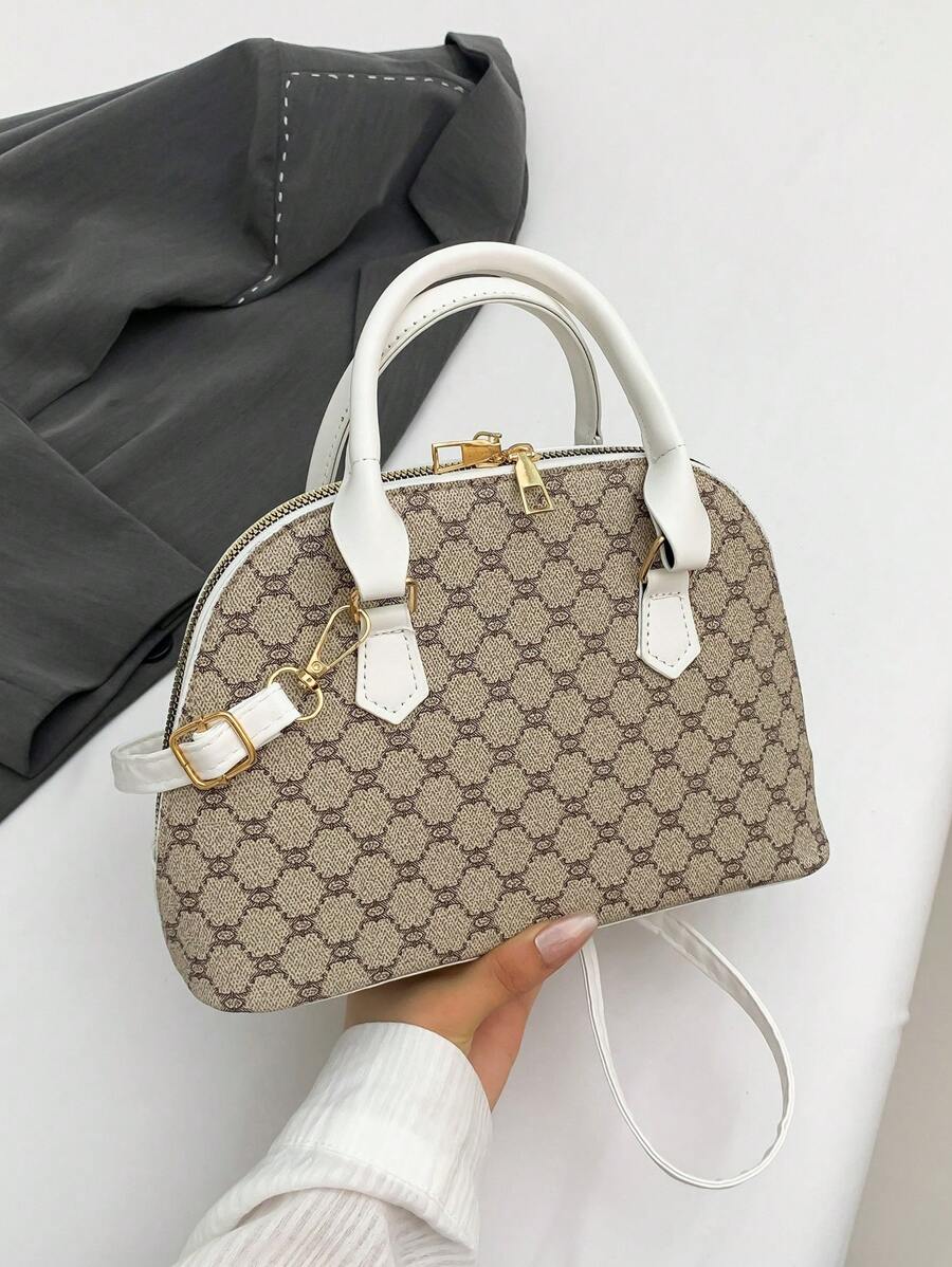 14930 1c-03-13 Bolso de mano de estilo satchel con diseño
