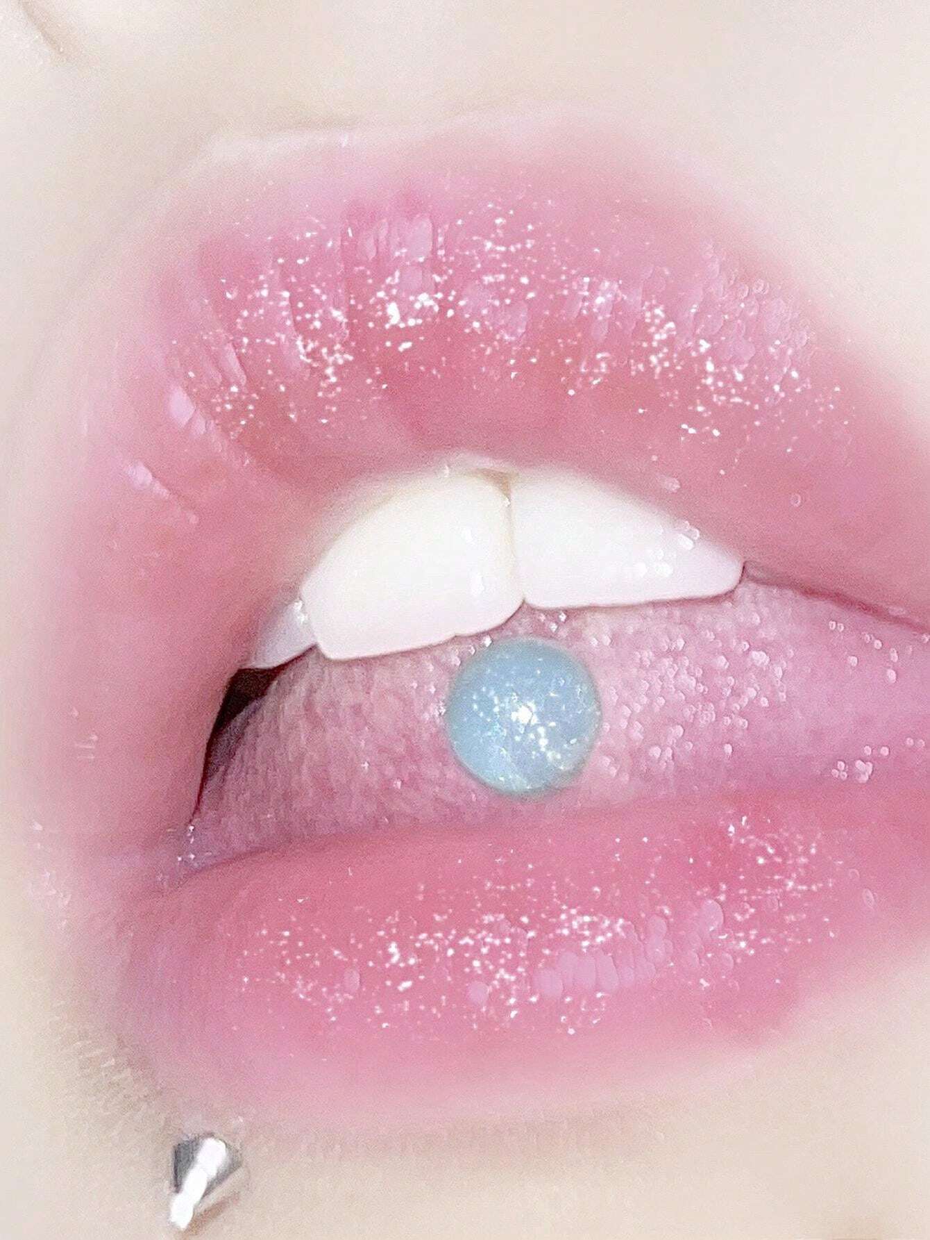 15284 1b-052 1 pieza Arete de lengua de color verde