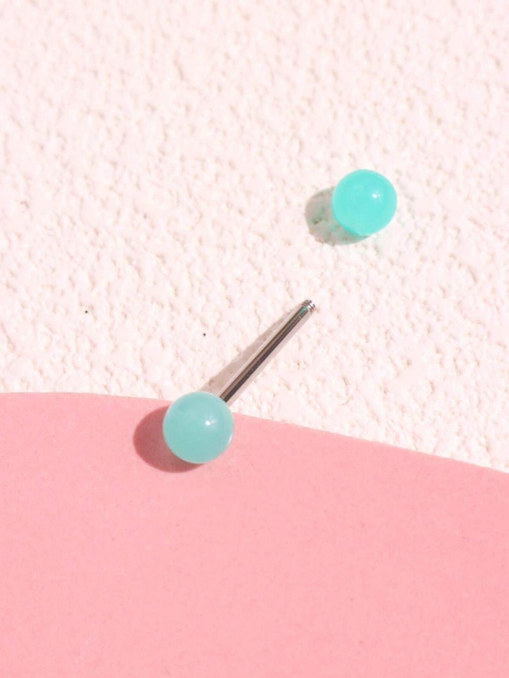 15284 1b-052 1 pieza Arete de lengua de color verde