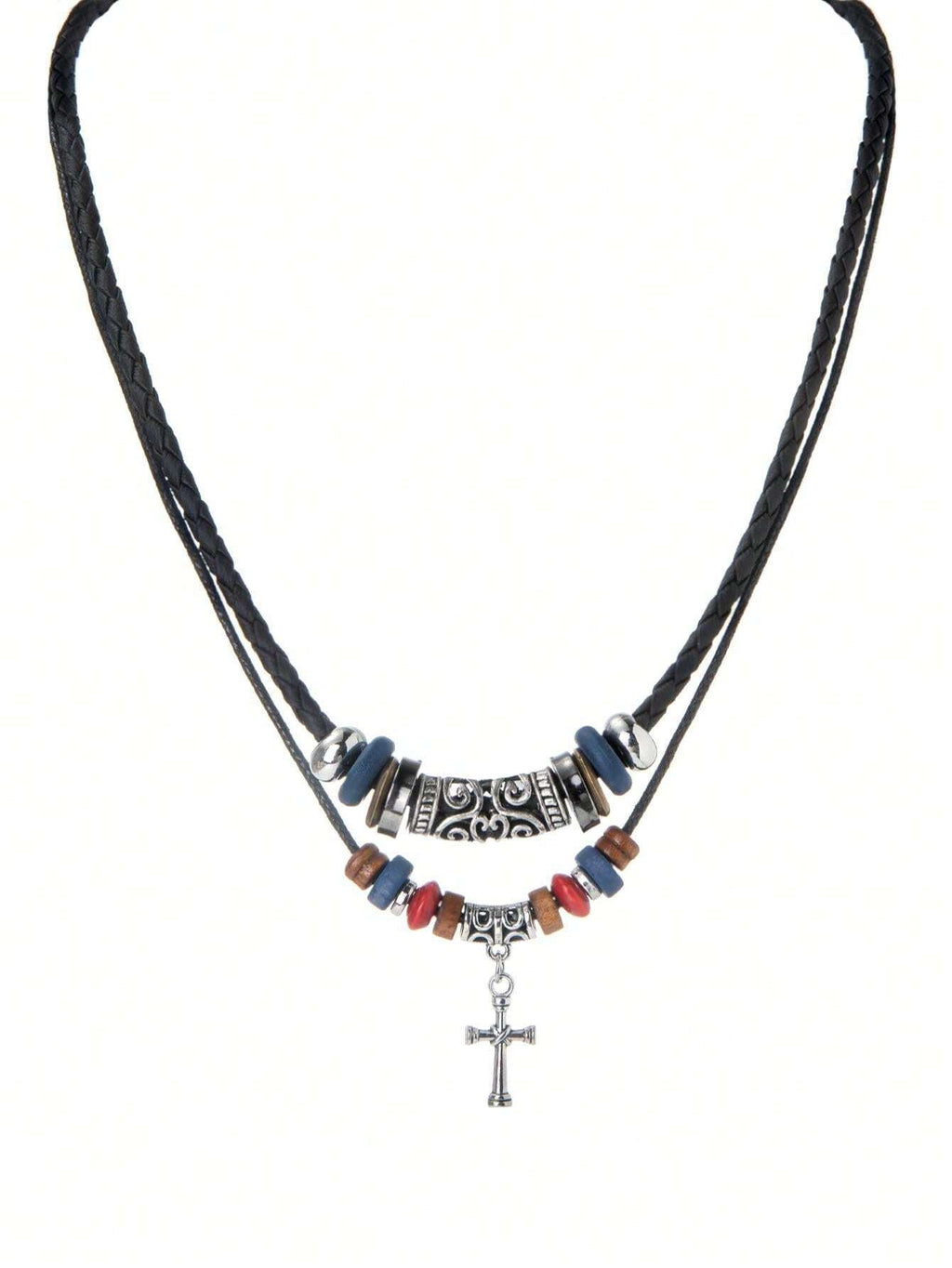 16418 1b-02-08 Collar negro de doble capa 1 Pza