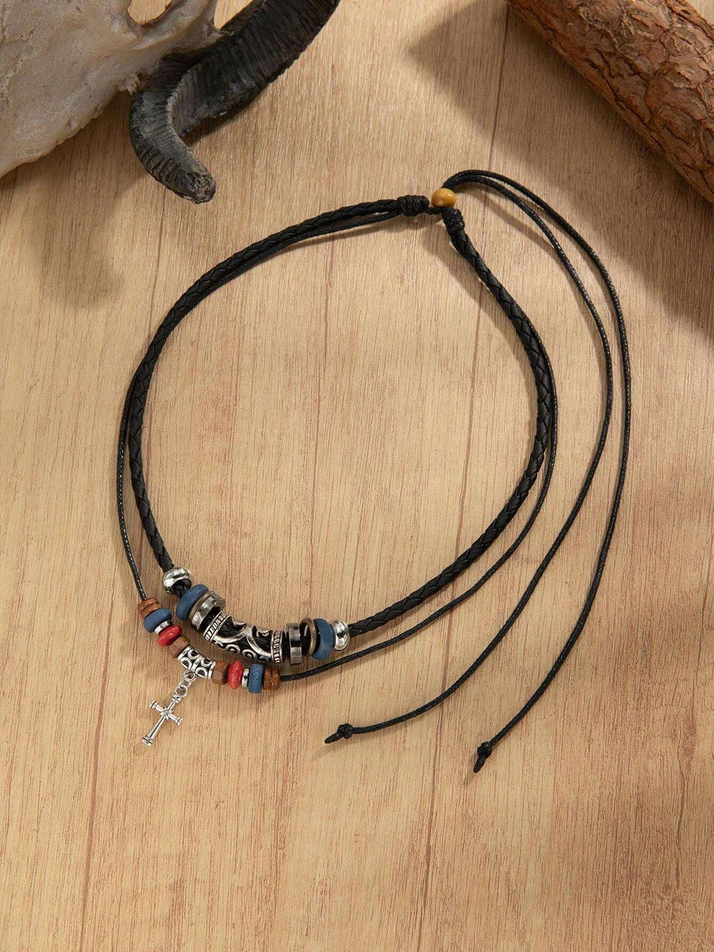 16418 1b-02-08 Collar negro de doble capa 1 Pza