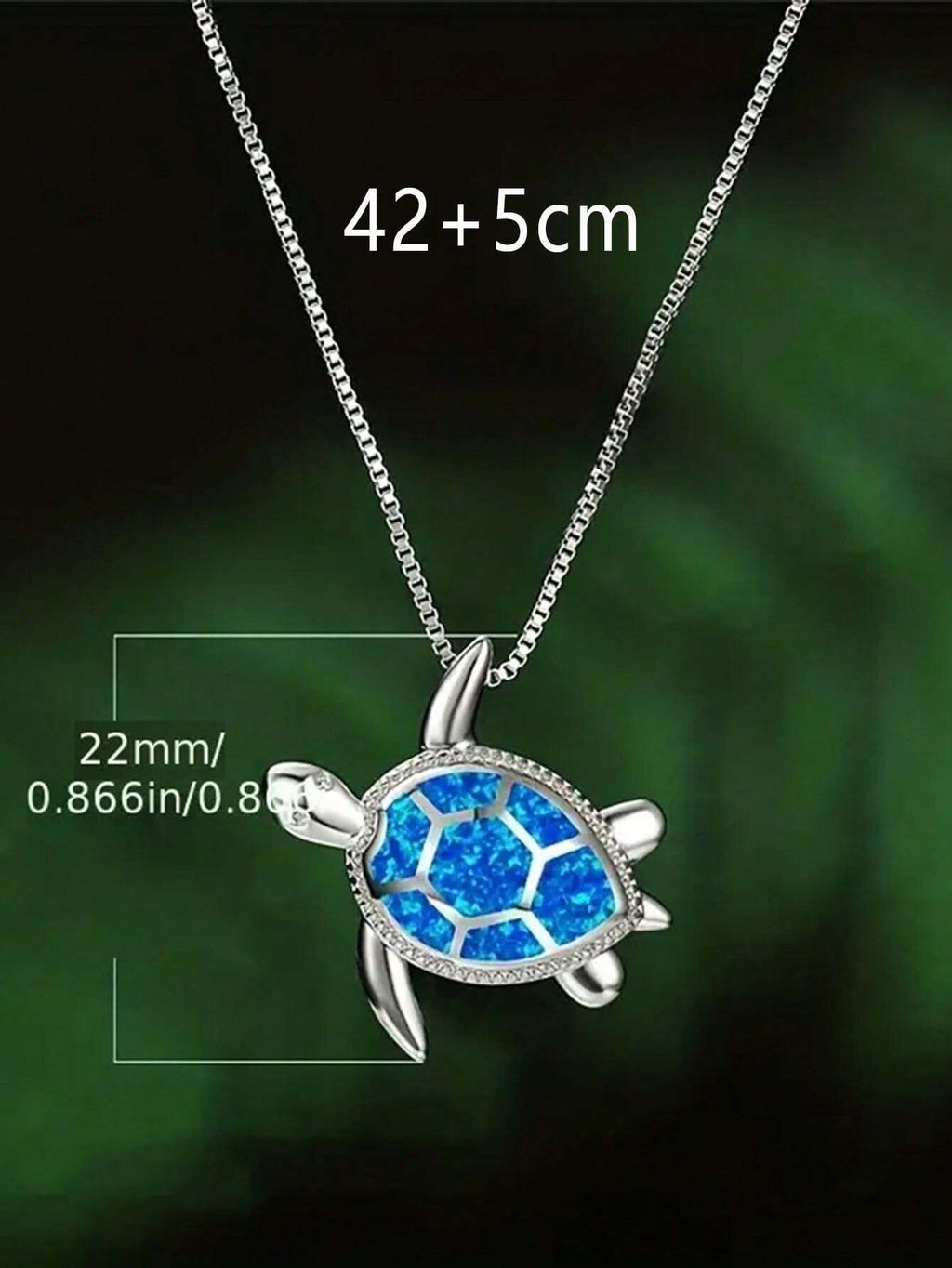 16661 1b-037 Collar con dije de tortuga 1 Pza