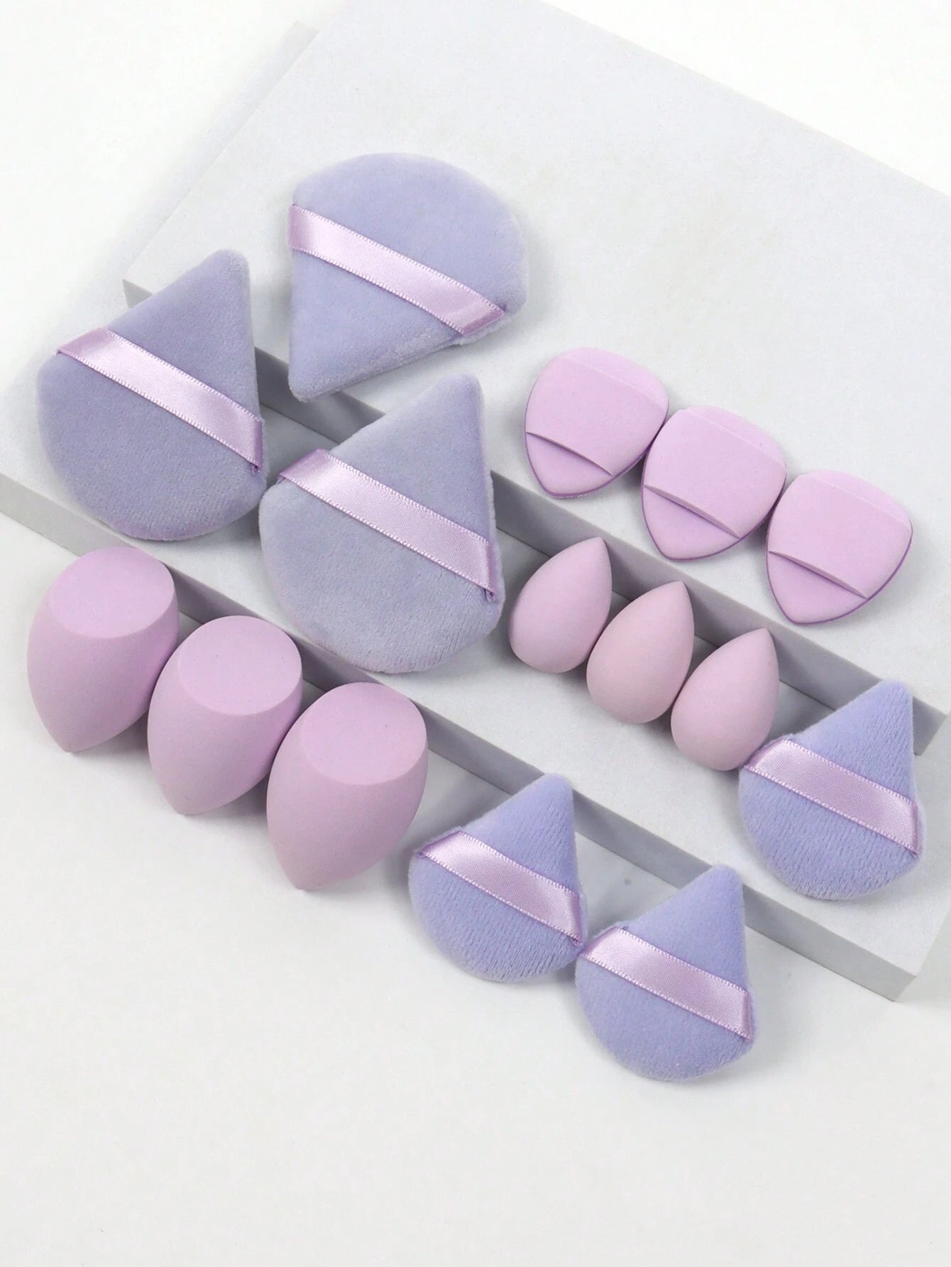 18444 1b-062 Juego de esponjas para maquillaje 15 Pzas
