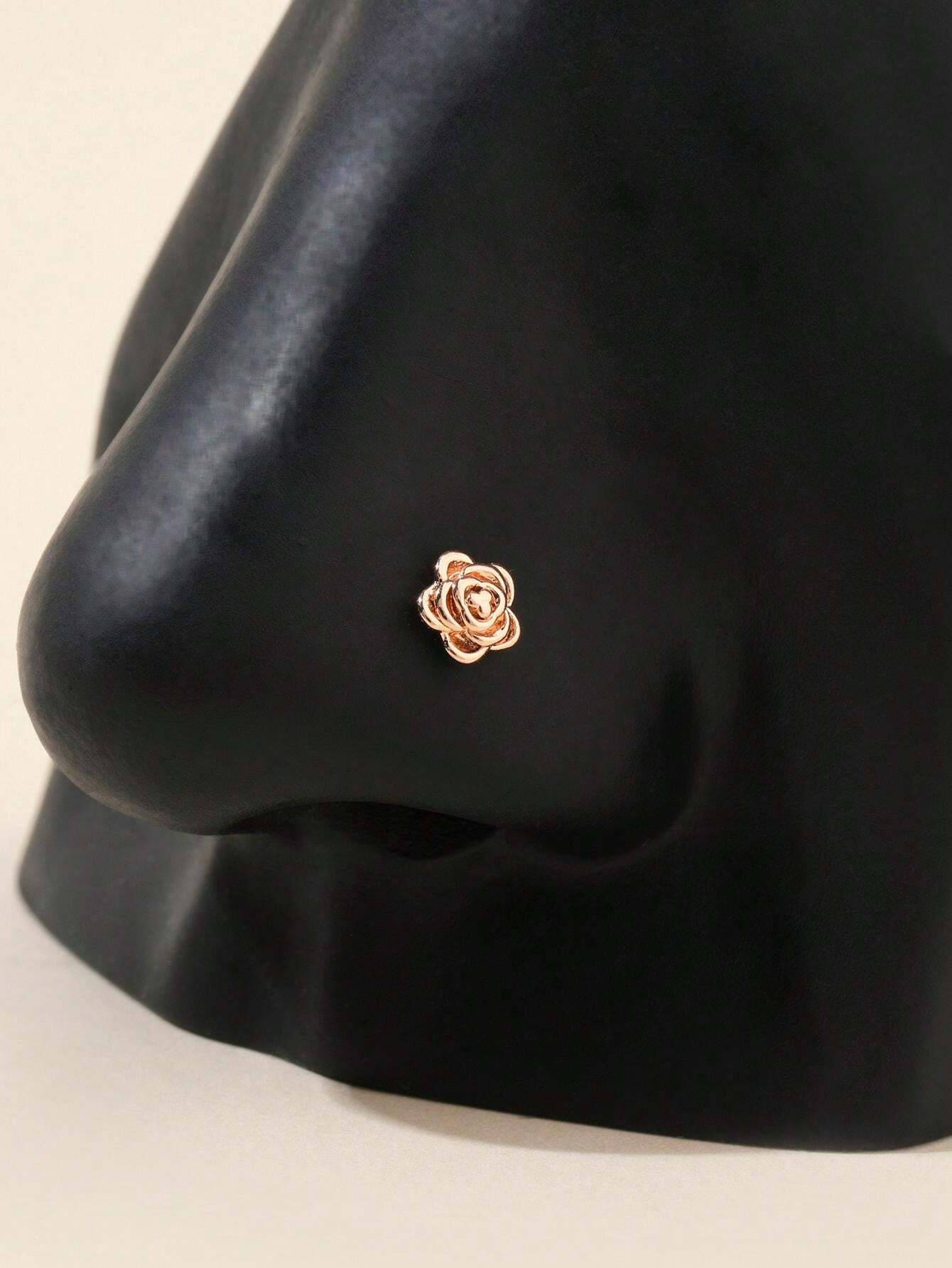15298 1b-052 1 pieza Accesorio de nariz flor de rosa