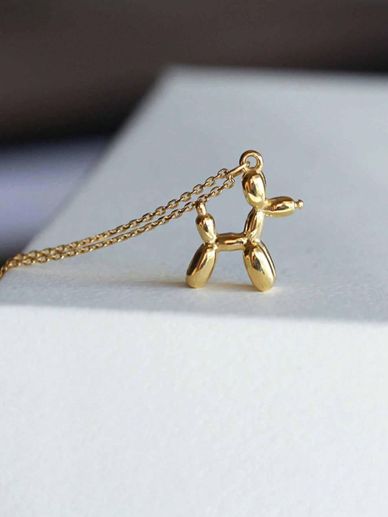 16662 1b-048 Collar con dije de perro globo 1 Pza