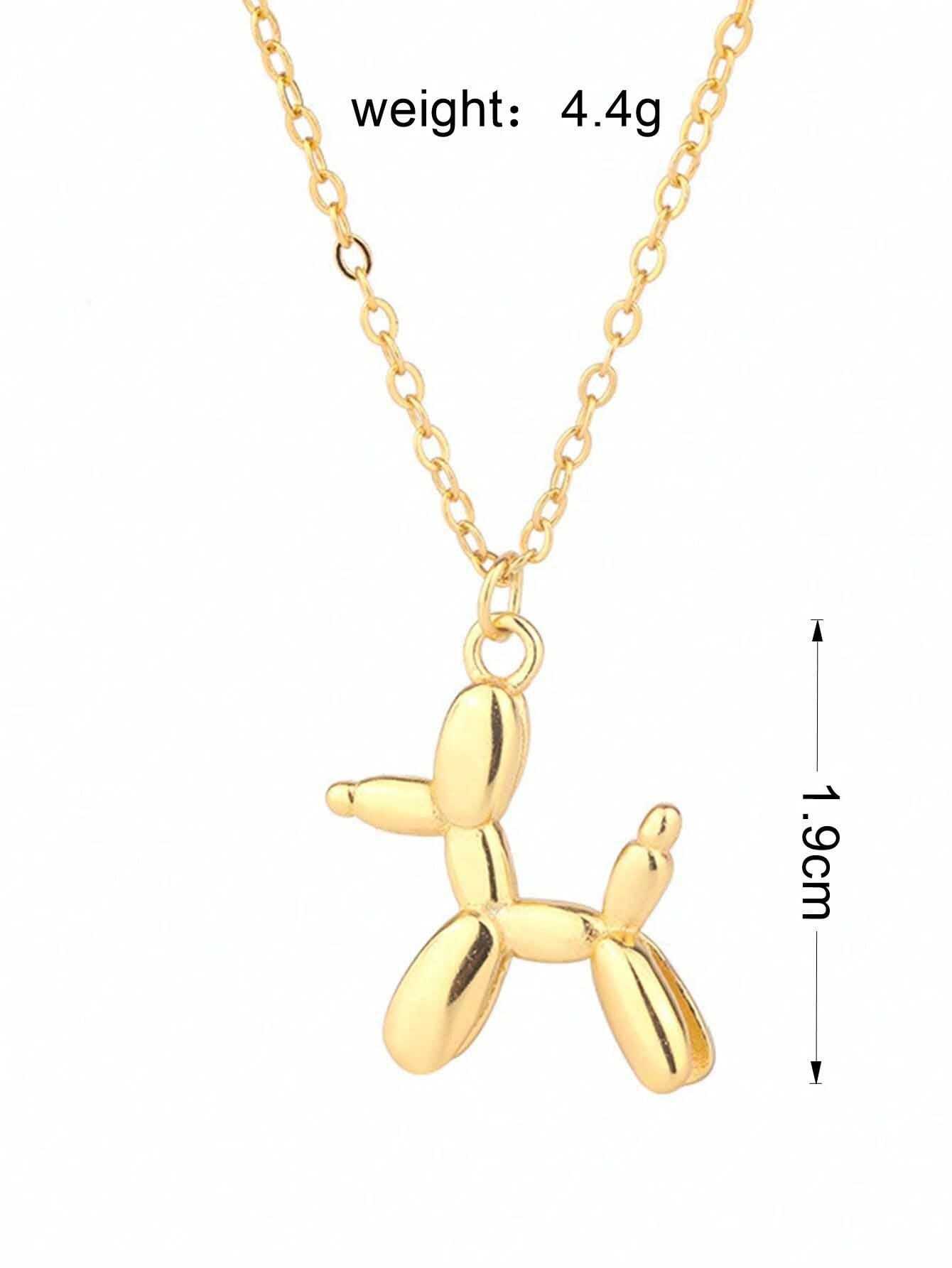 16662 1b-048 Collar con dije de perro globo 1 Pza