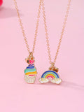 16663 1b-037 Collares Multicolor 2 Pzas