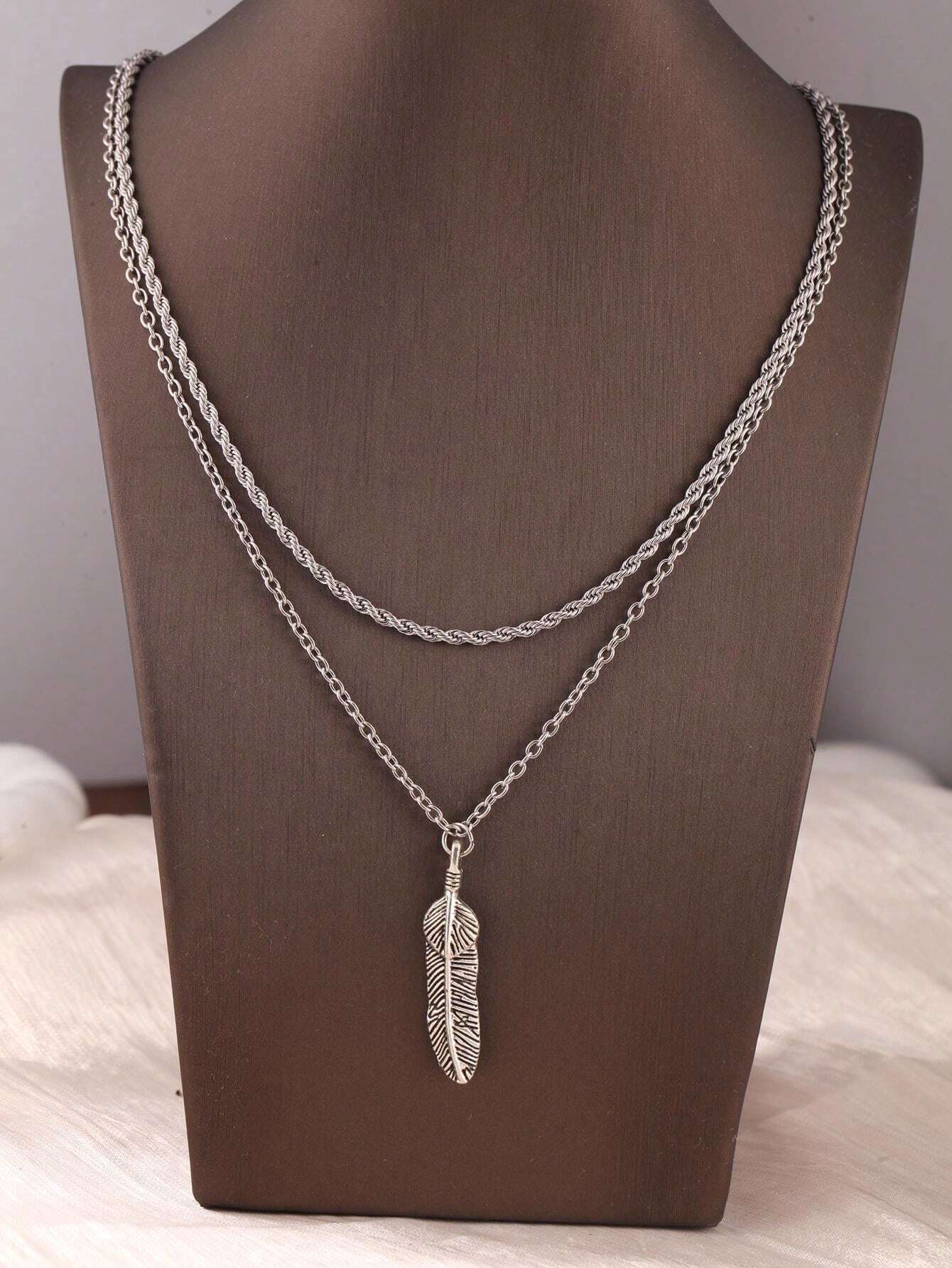 16420 1b-054 Collar vintage en capas 1 Pza