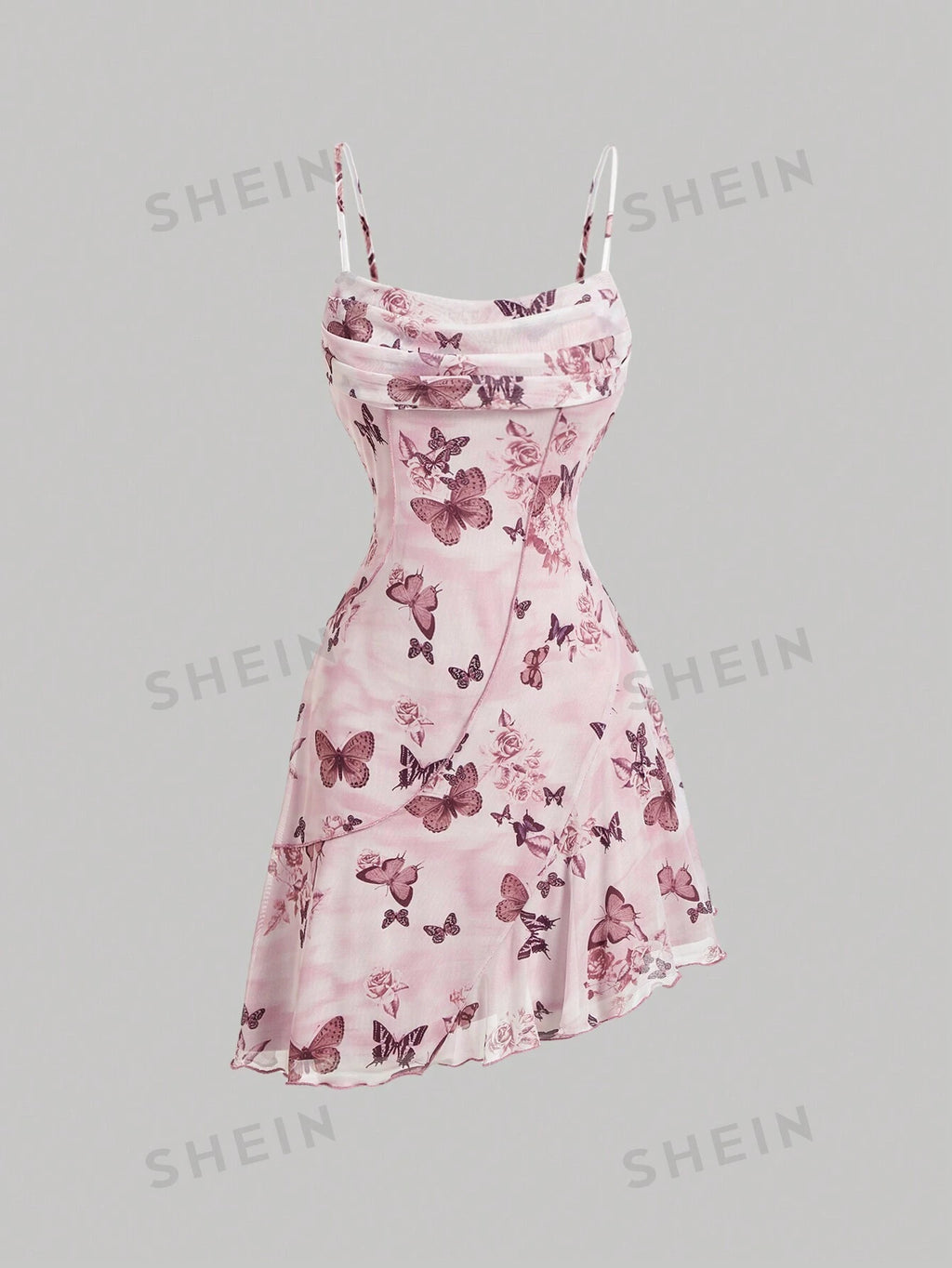 18211 1a-124 Vestido estampado de mariposa vintage 1 Pza