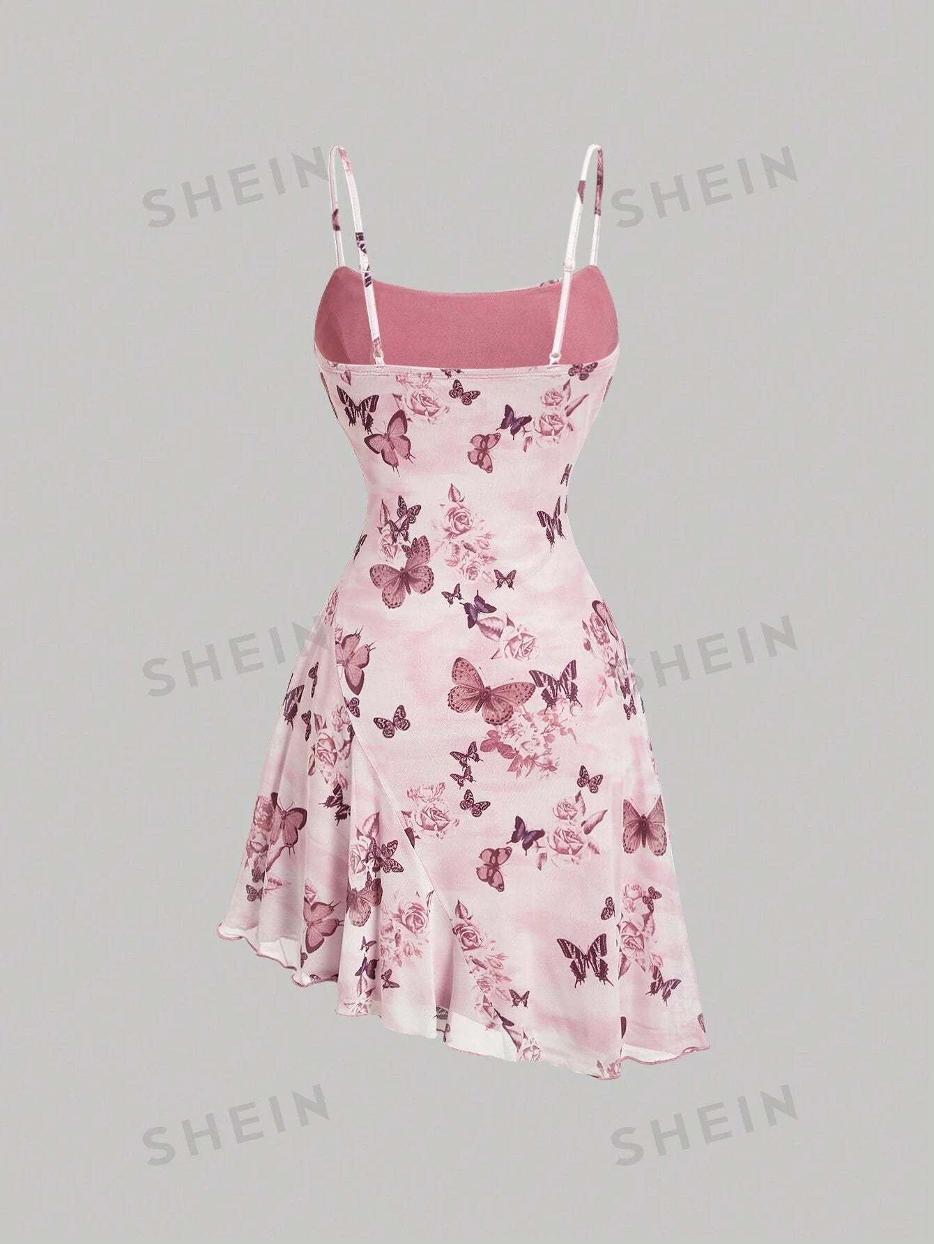 18211 1a-124 Vestido estampado de mariposa vintage 1 Pza